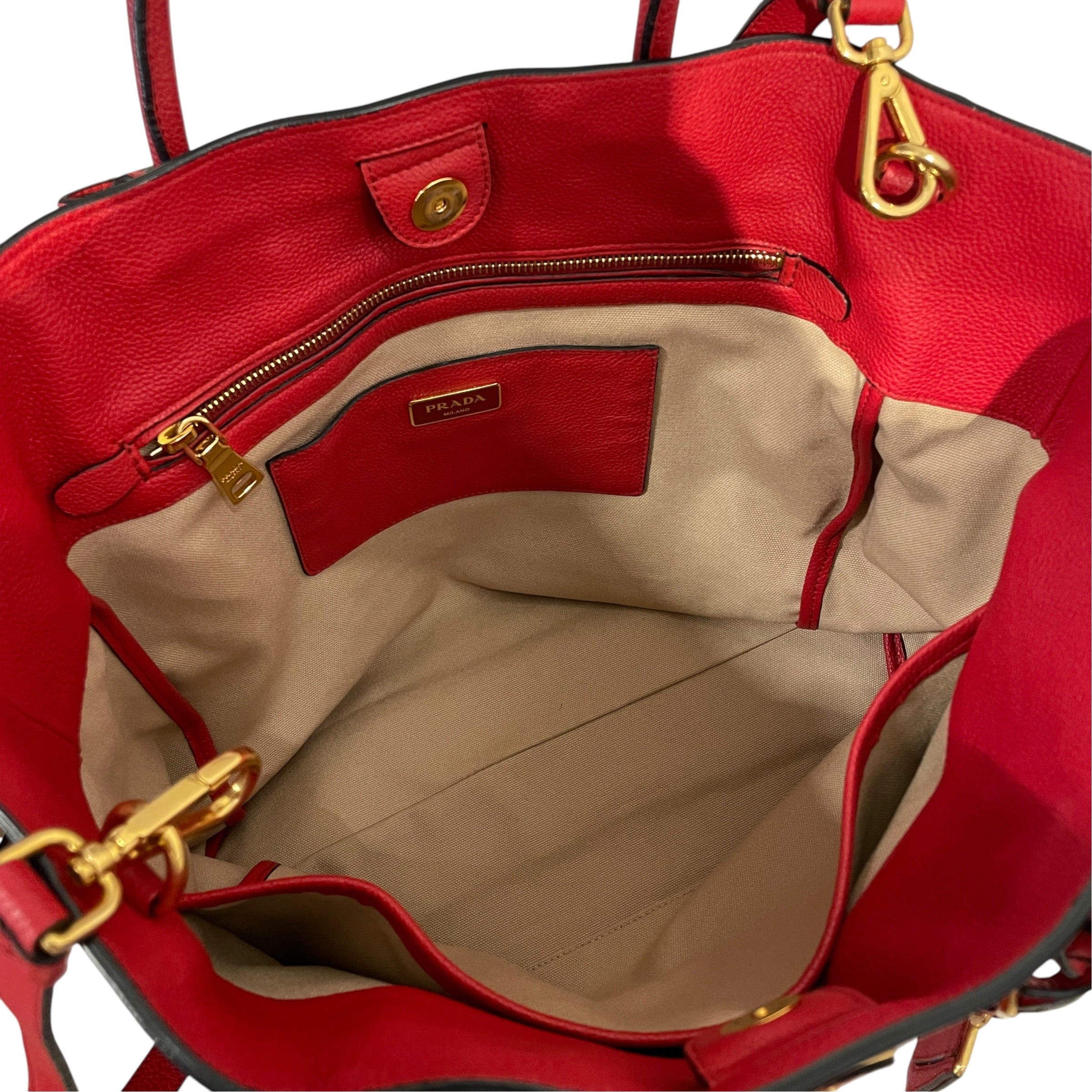 PRADA/Cross Body Bag/Leather/RED/JWB67DH view 4