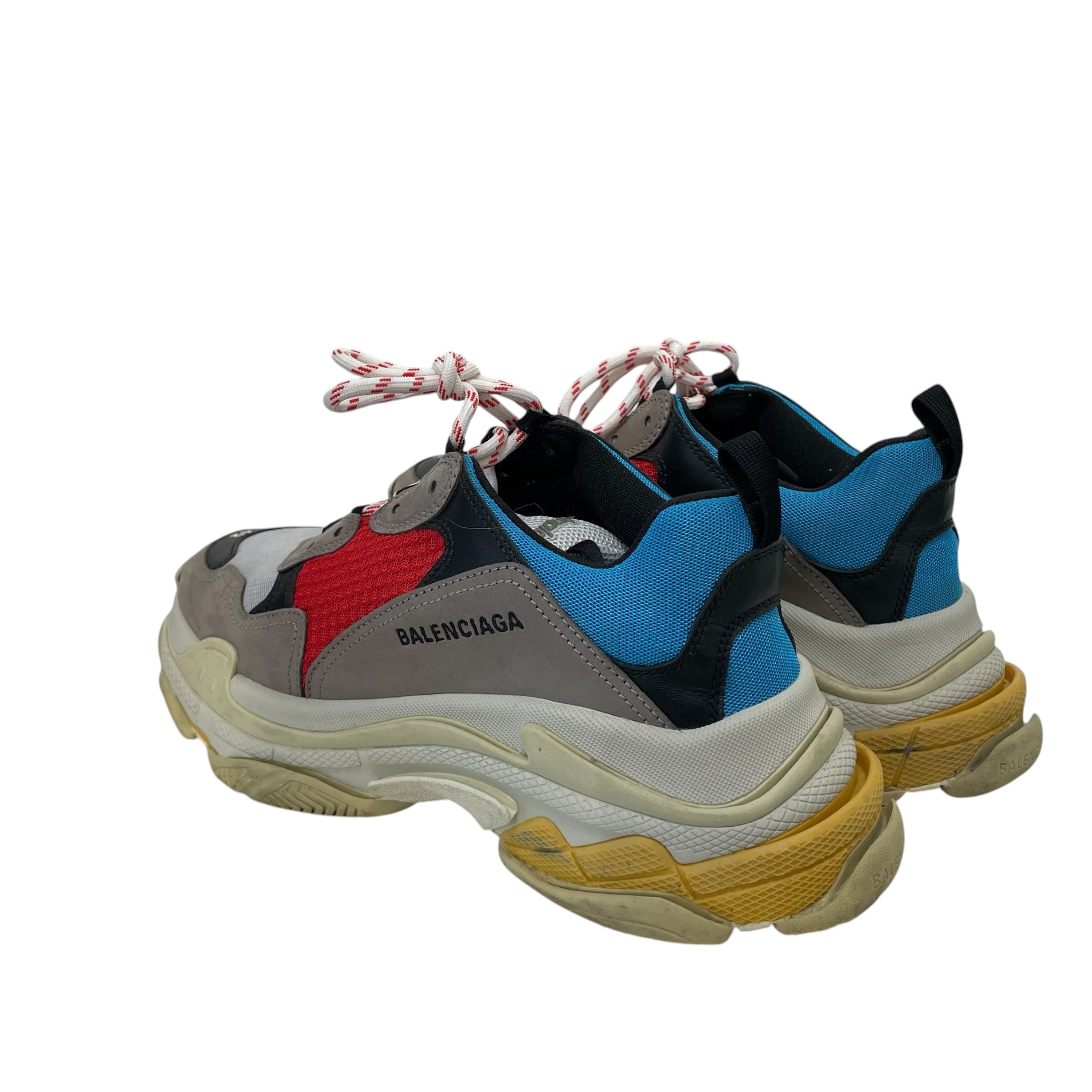 BALENCIAGA/Low-Sneakers/EU 42/MLT/triple s red blue gray view 4