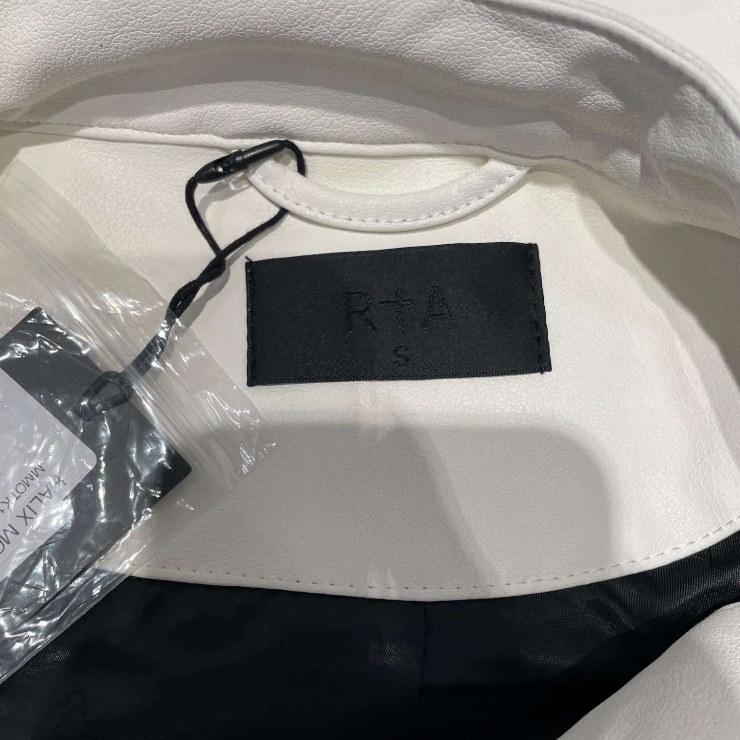 RtA/Leather Jkt/S/Leather/WHT/All Over Print/ view 3