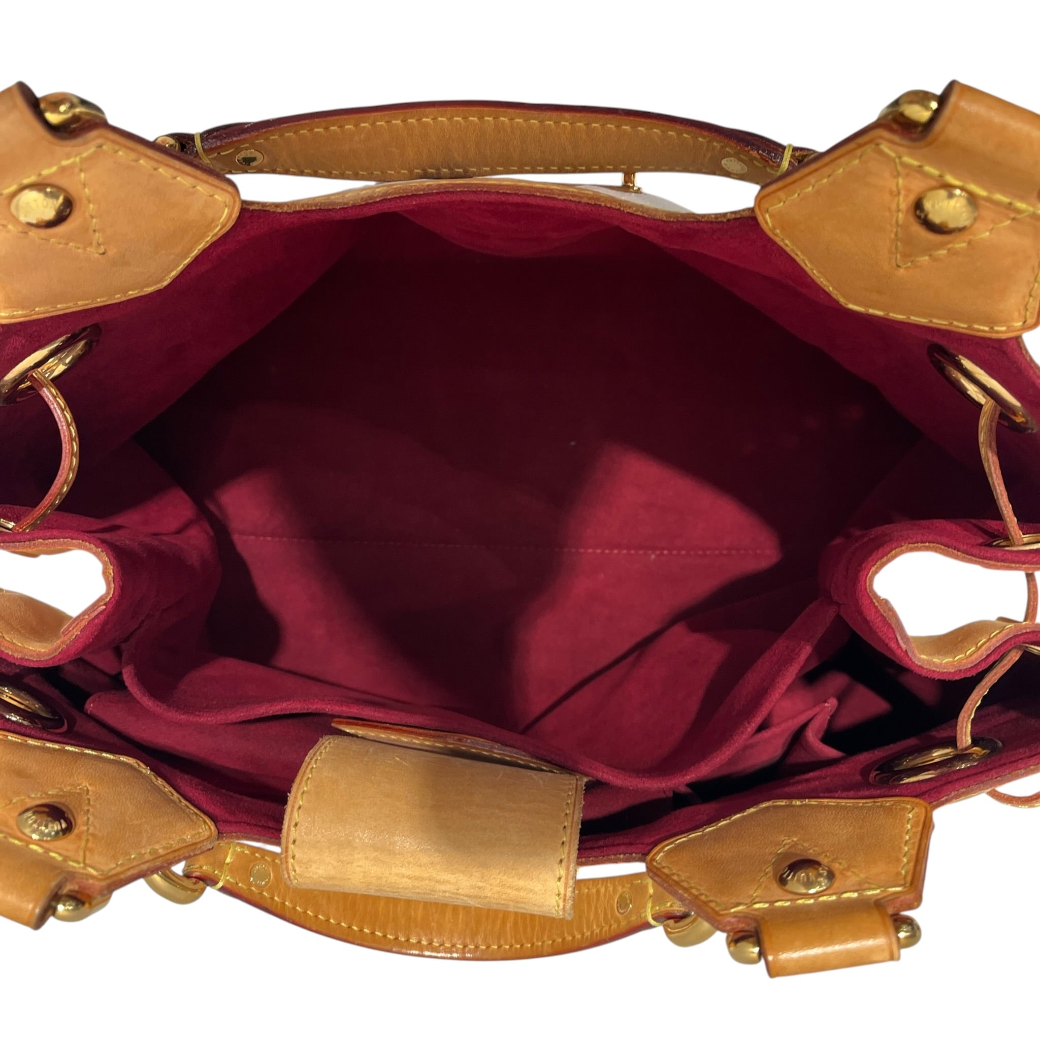 LOUIS VUITTON/Hand Bag/Leather/WHT/Multicolore Ursula/Gold detail view 4