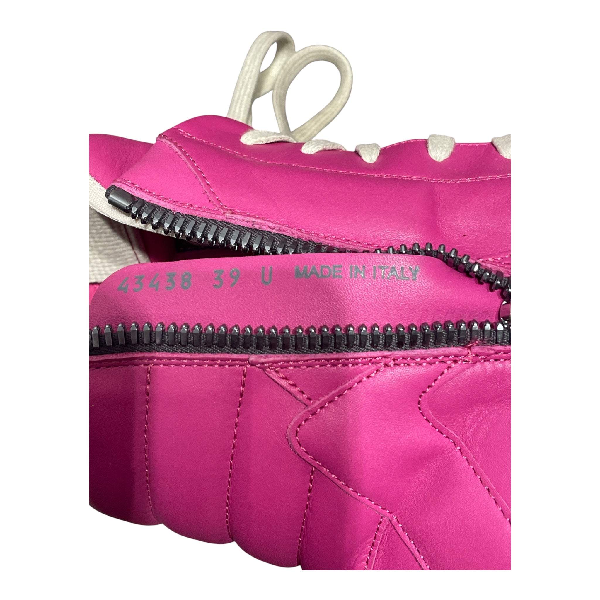 Rick Owens/Hi-Sneakers/EU 39/Leather/PNK/hot pink geobasket view 4