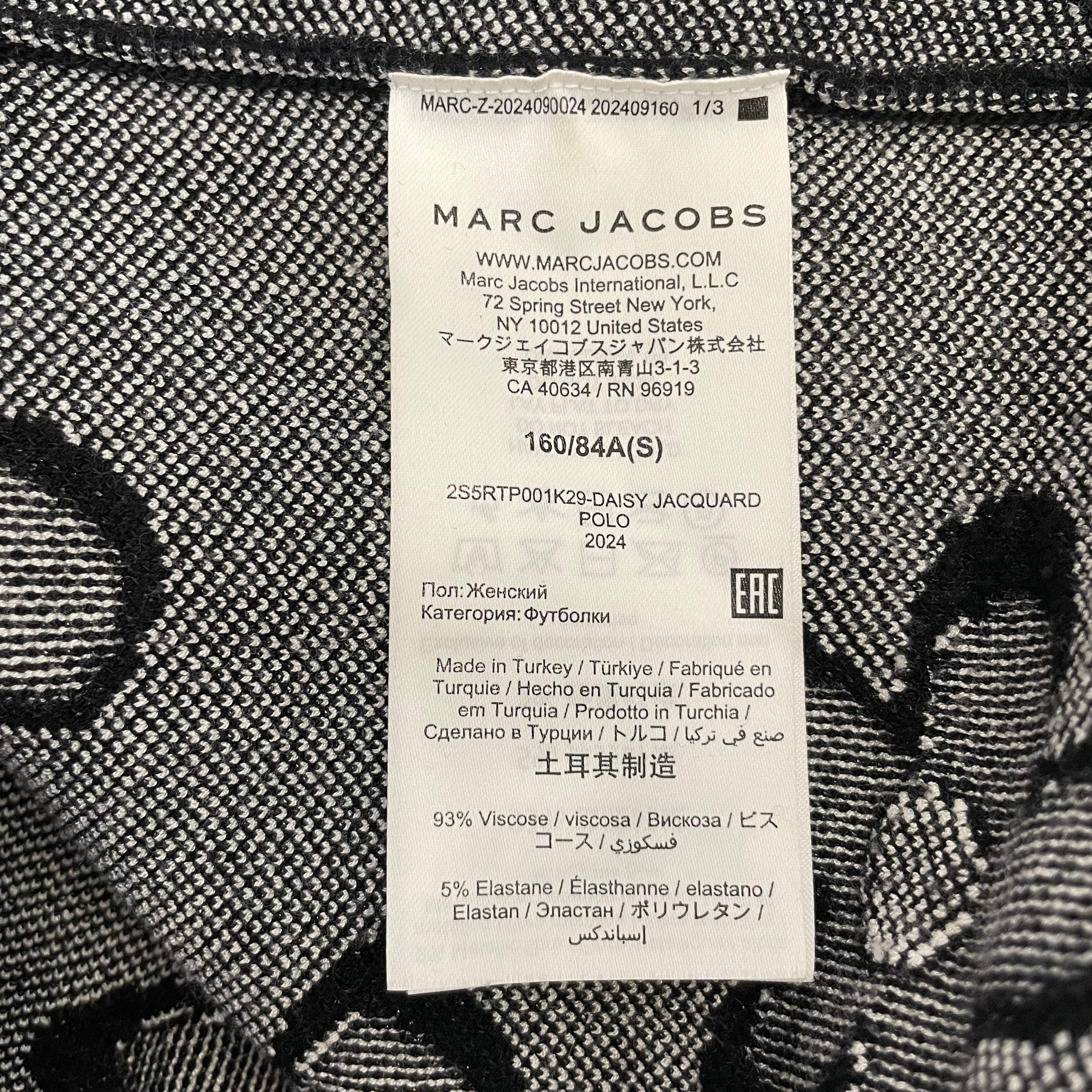 MARC JACOBS/Sweater/S/Floral Pattern/Cotton/BLK/Pullover/DAISY JACQUARD POLO view 4