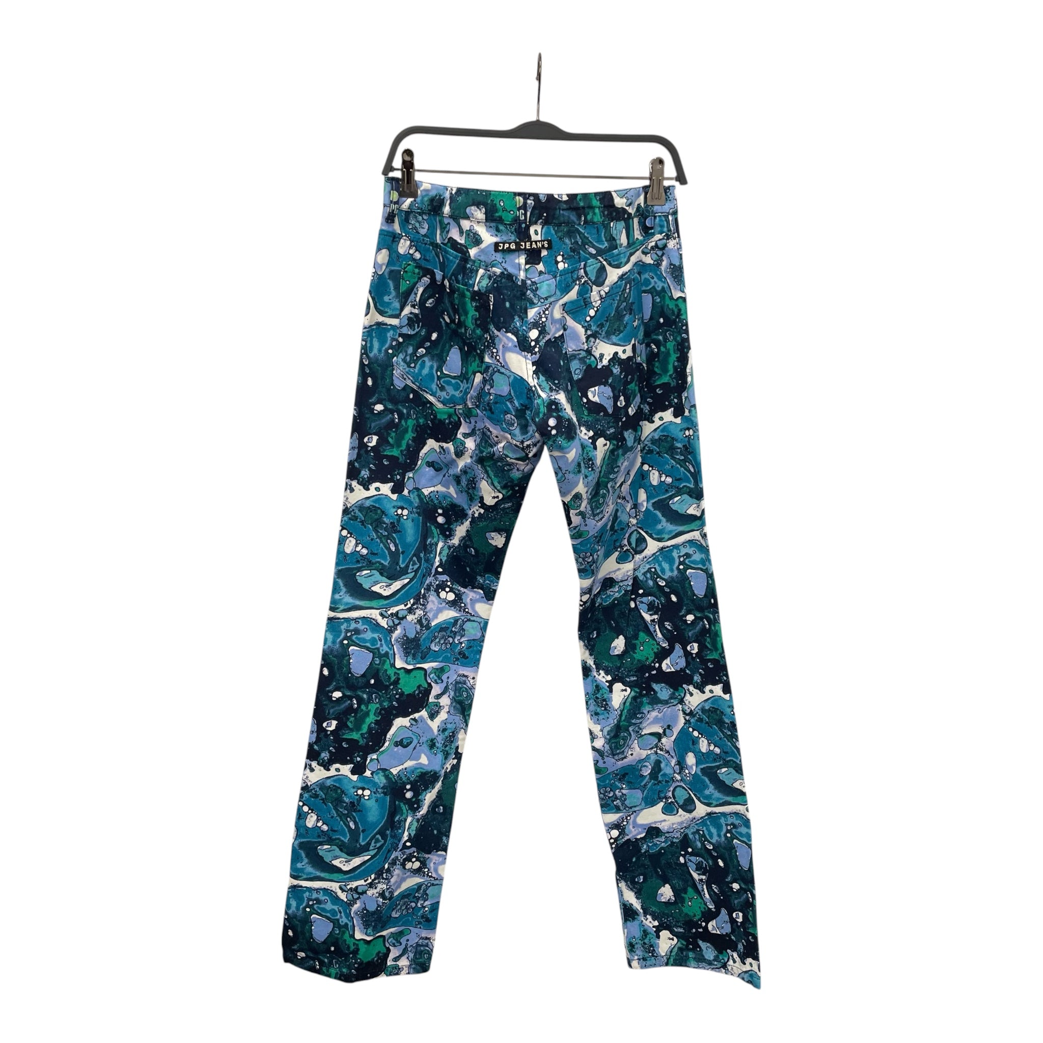 Jean Paul Gaultier/Straight Pants/30/All Over Print/Denim/BLU/Button Fly/ view 2