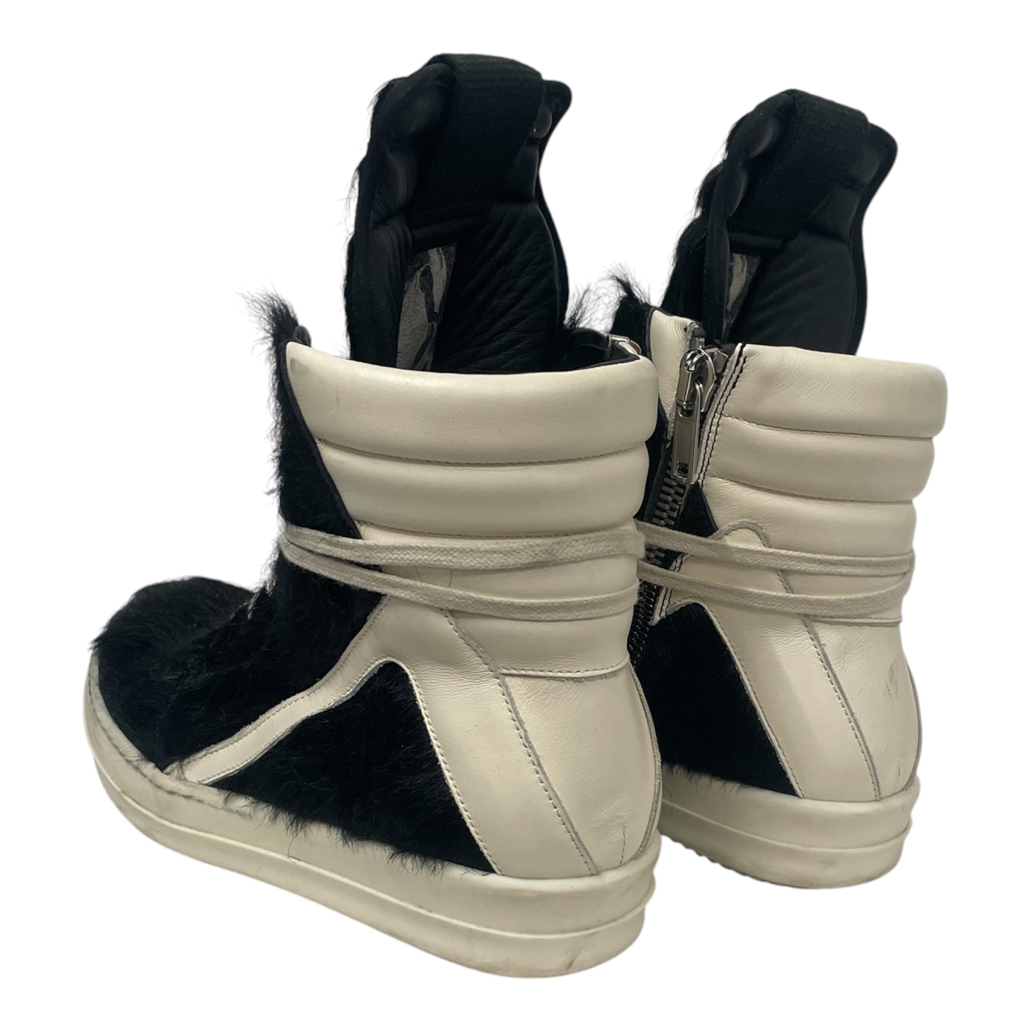 Rick Owens/Hi-Sneakers/US 8.5/Fur/BLK/RICK OWENS FUR GEOBASKETS view 2