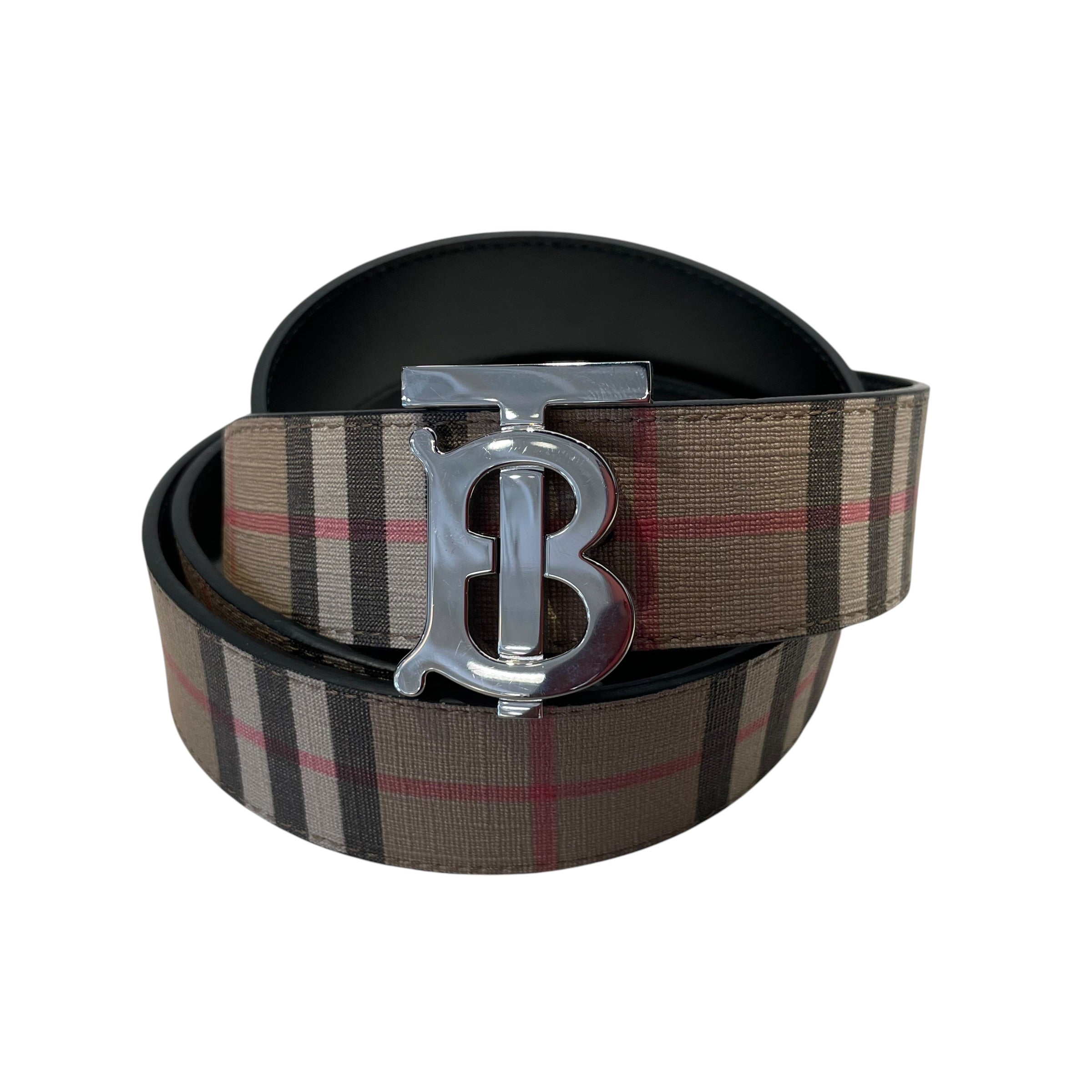 BURBERRY LONDON/Belt/Plaid/Leather/BEG/M's/TB NOVA CHECK view 4