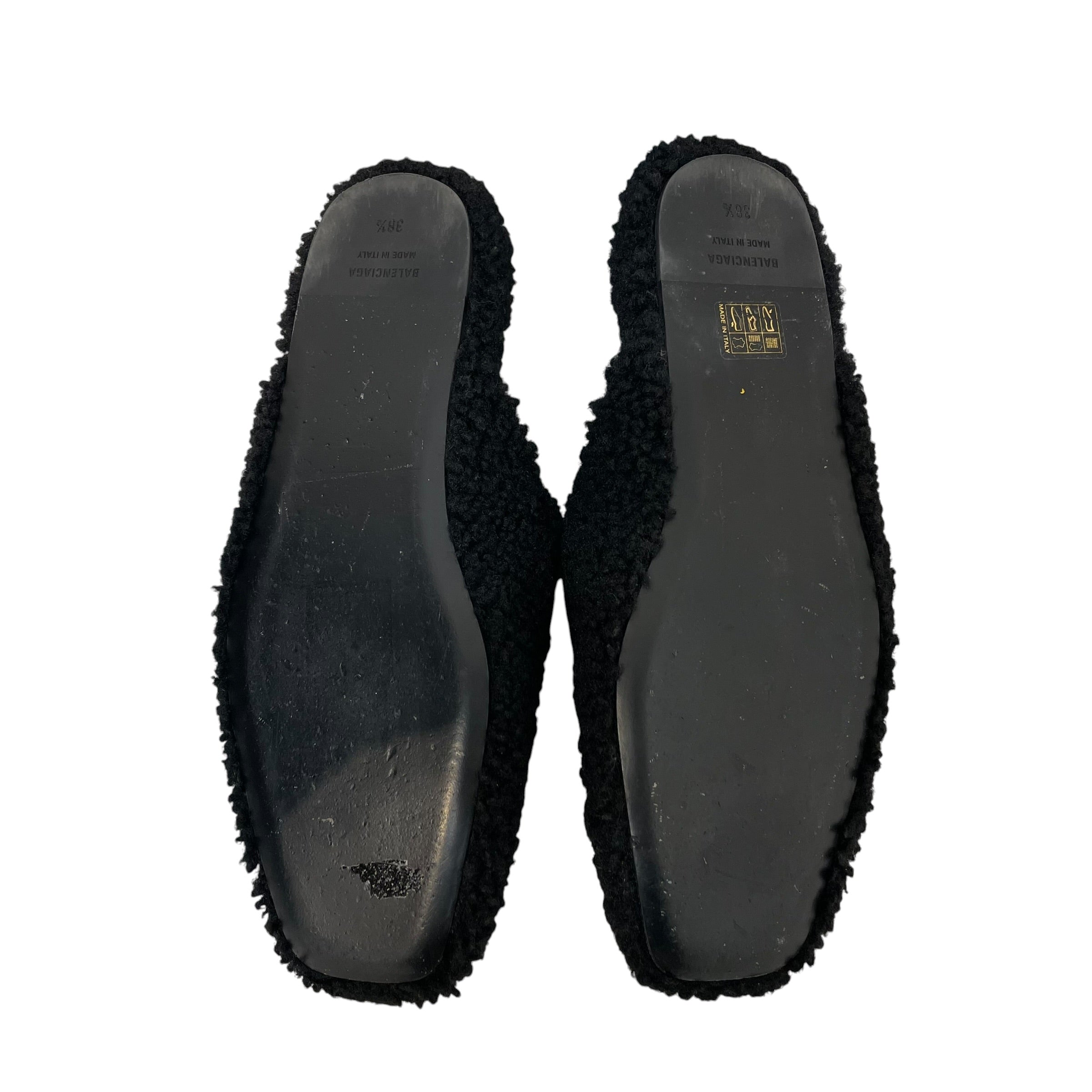 BALENCIAGA/Sandals/EU 38.5/Fur/BLK/Cosy BB view 4