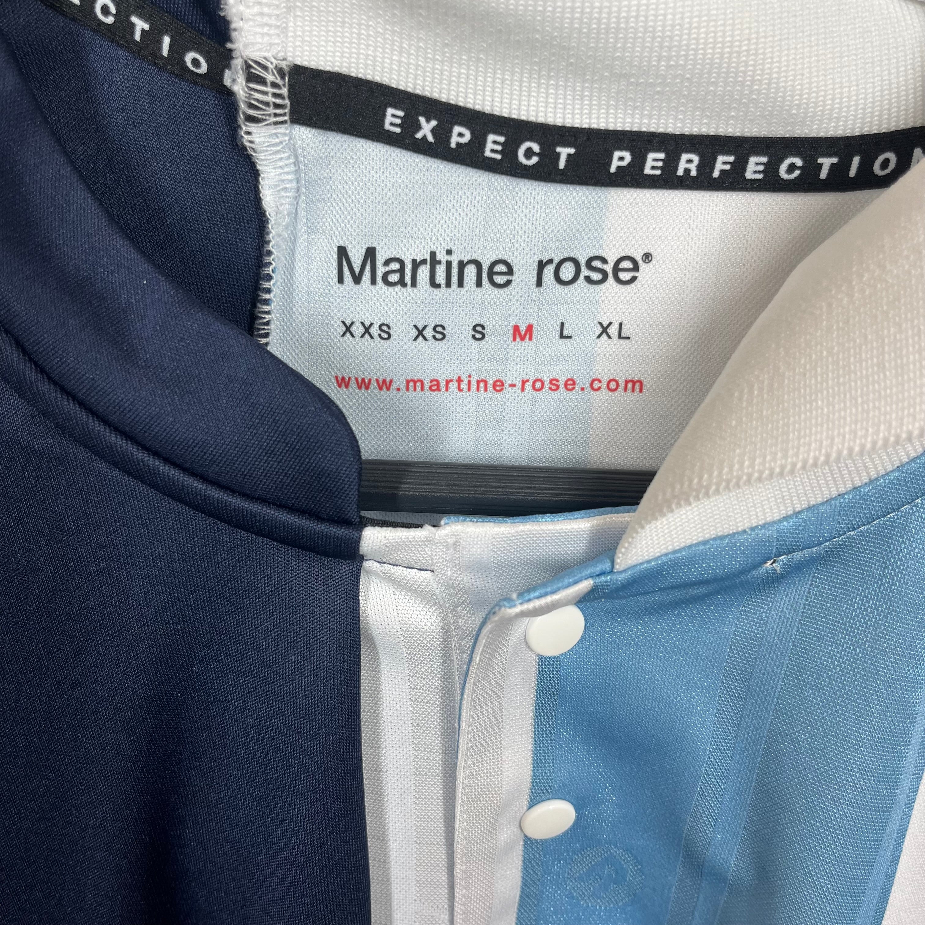MARTINE ROSE/T-Shirt/M/Polyester/BLU/Stripe/collage jersey view 3