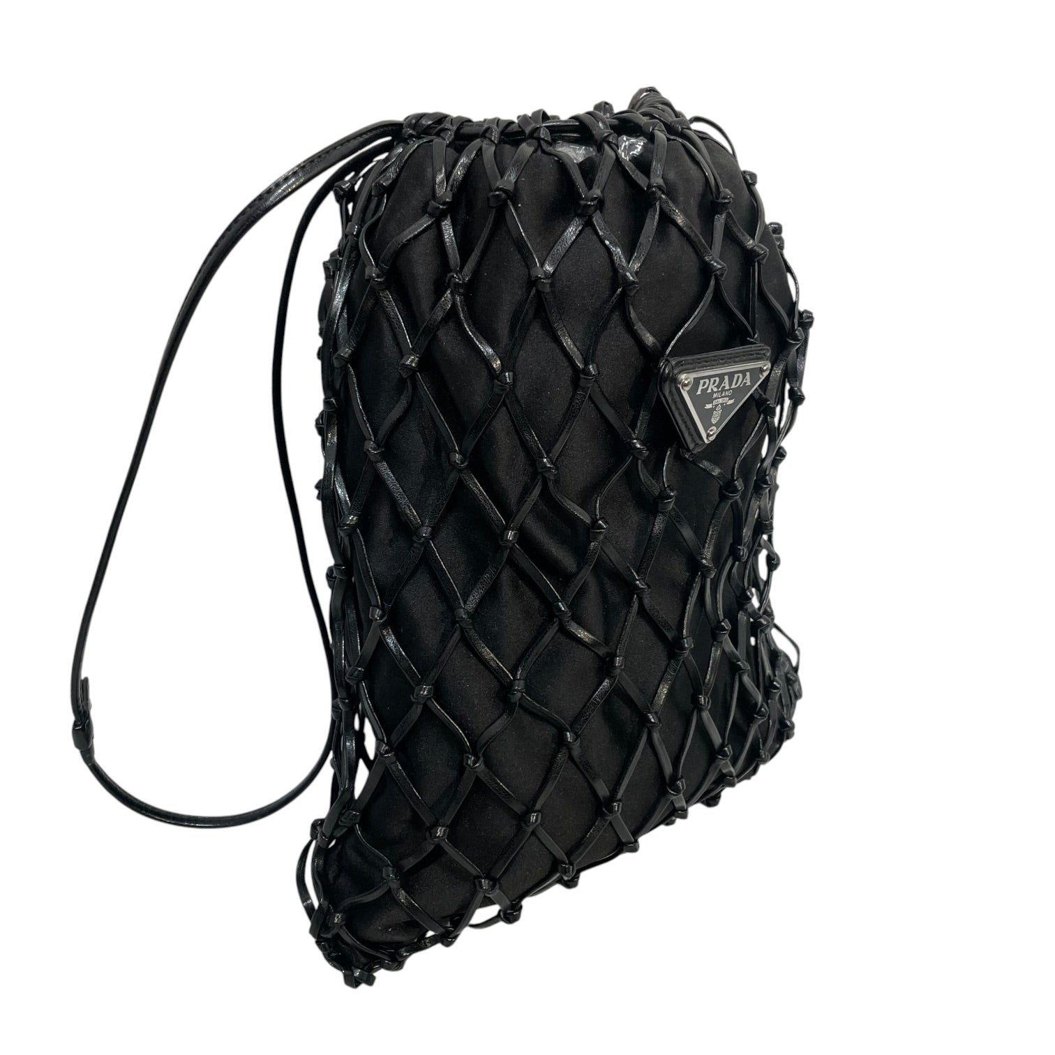 PRADA/Cross Body Bag/Cotton/BLK/103 view 4