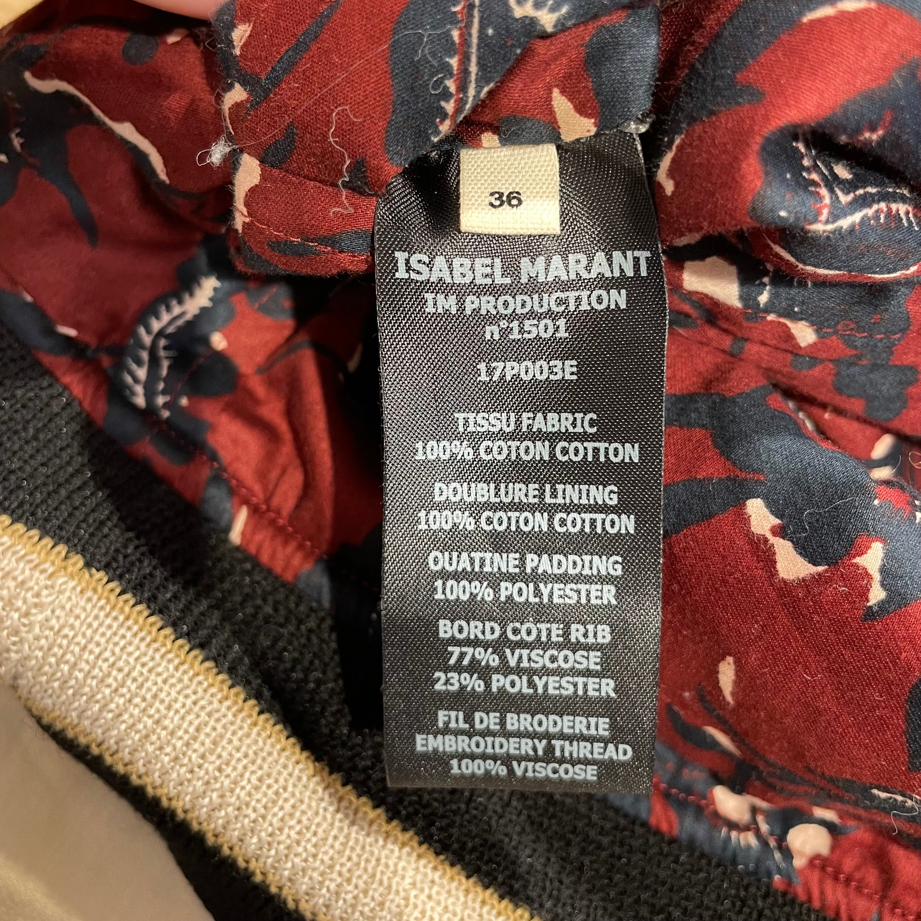 ISABEL MARANT/Jacket/Floral Pattern/Cotton/BRD/ZIP UP WITH ROSES view 6