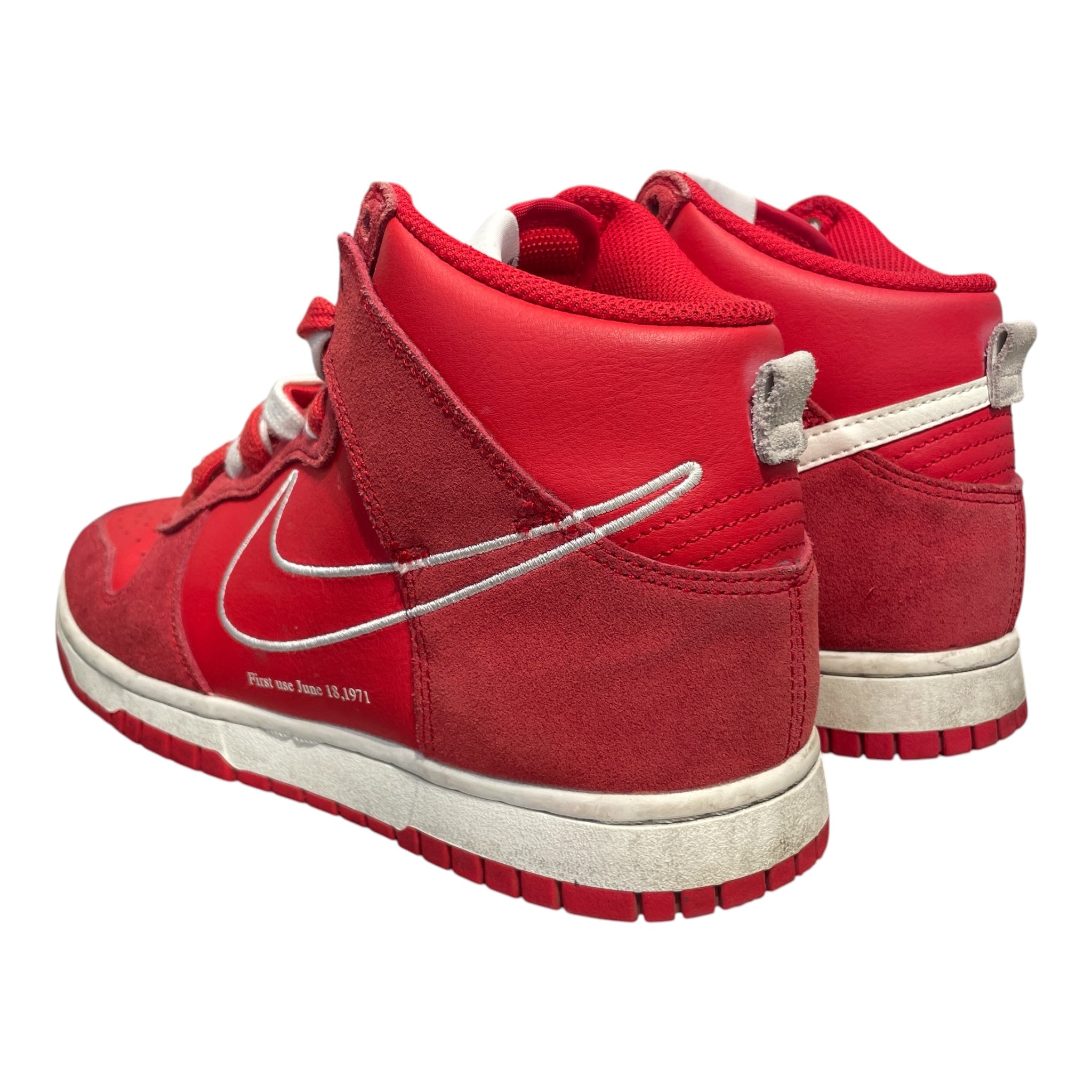 NIKE/Hi-Sneakers/US 8/Leather/RED/first use red view 2