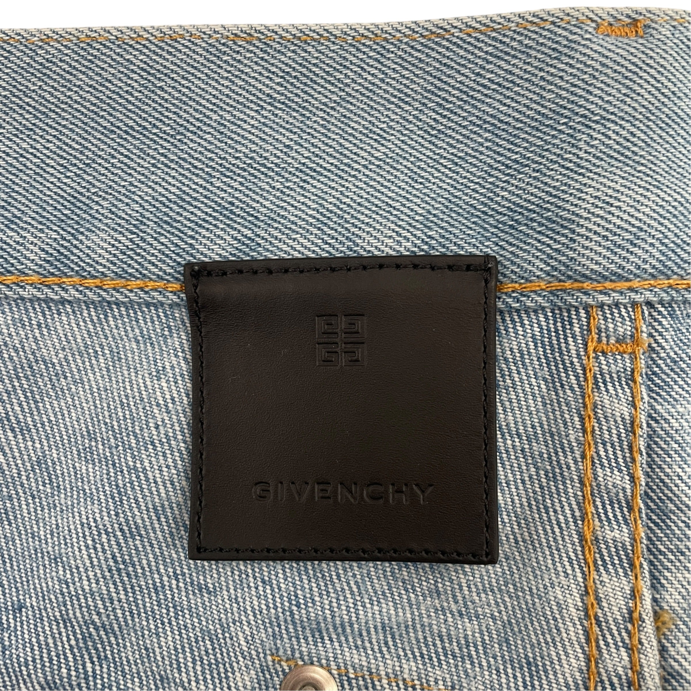 GIVENCHY/Cargo Pants/36/Denim/IDG/Monogram/patchwork 4g double pockets view 3