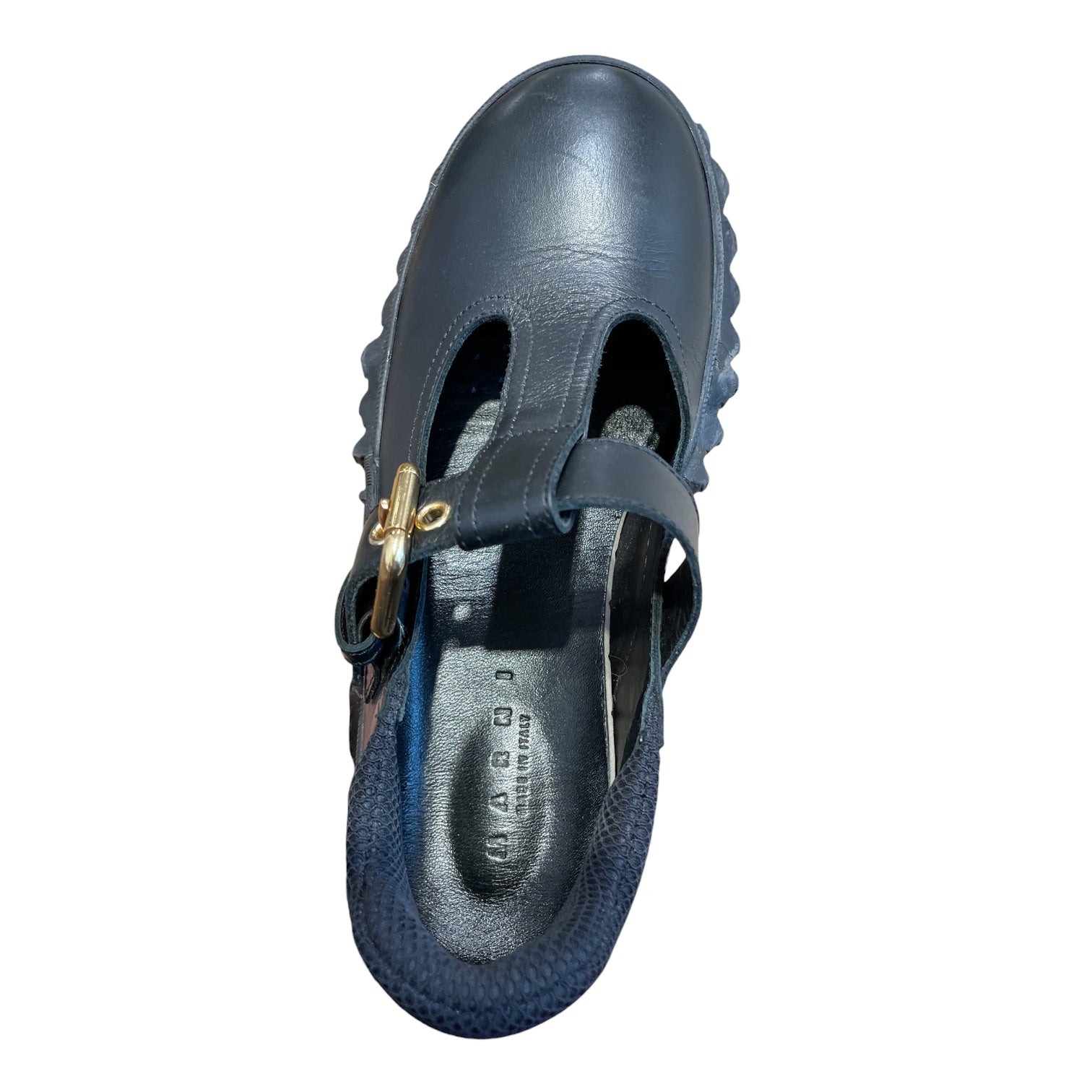 MARNI/Shoes/EU 38/Leather/BLK/mary jane t bar view 3
