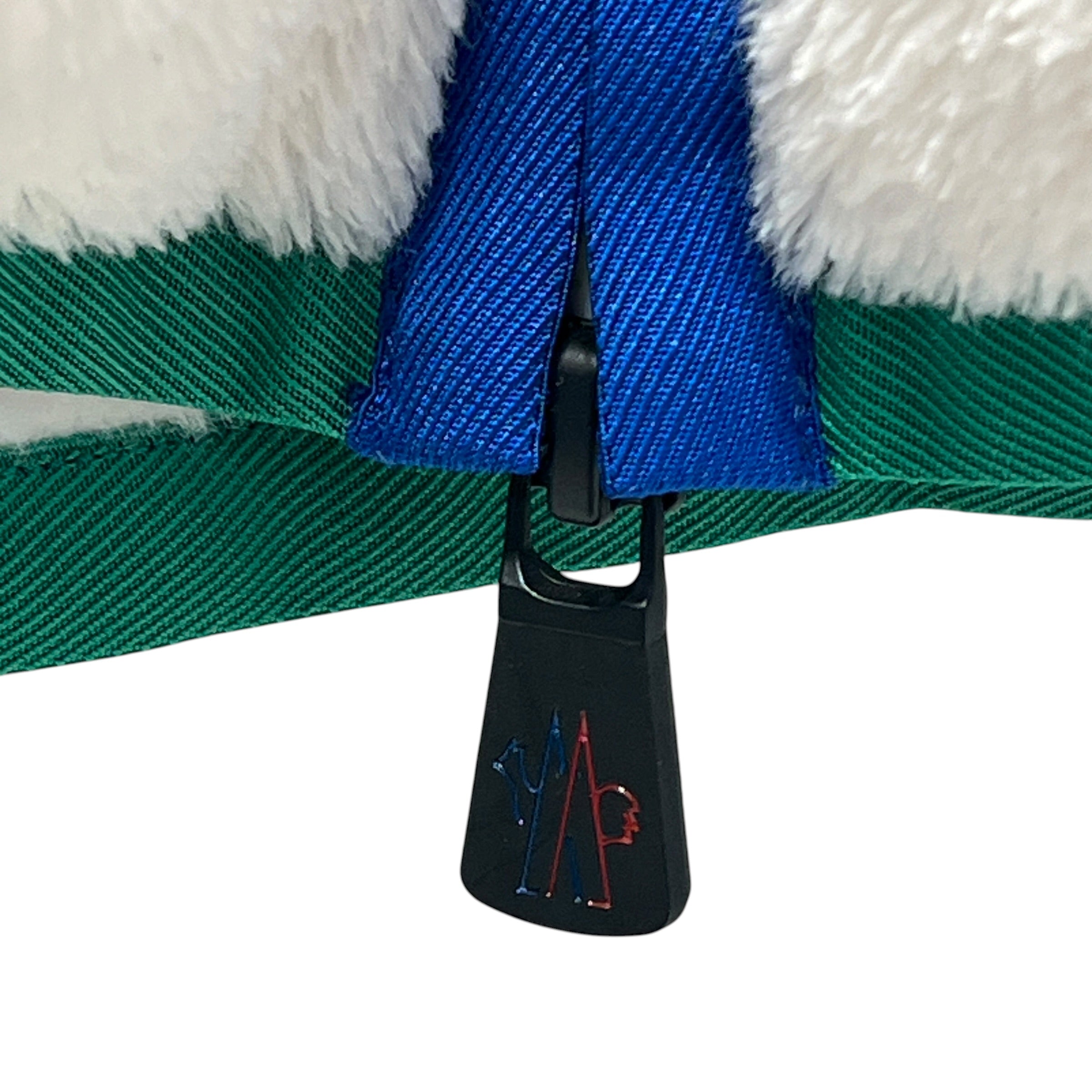 MONCLER/Fleece Jkt/L/WHT/grenoble full zip green panel view 6