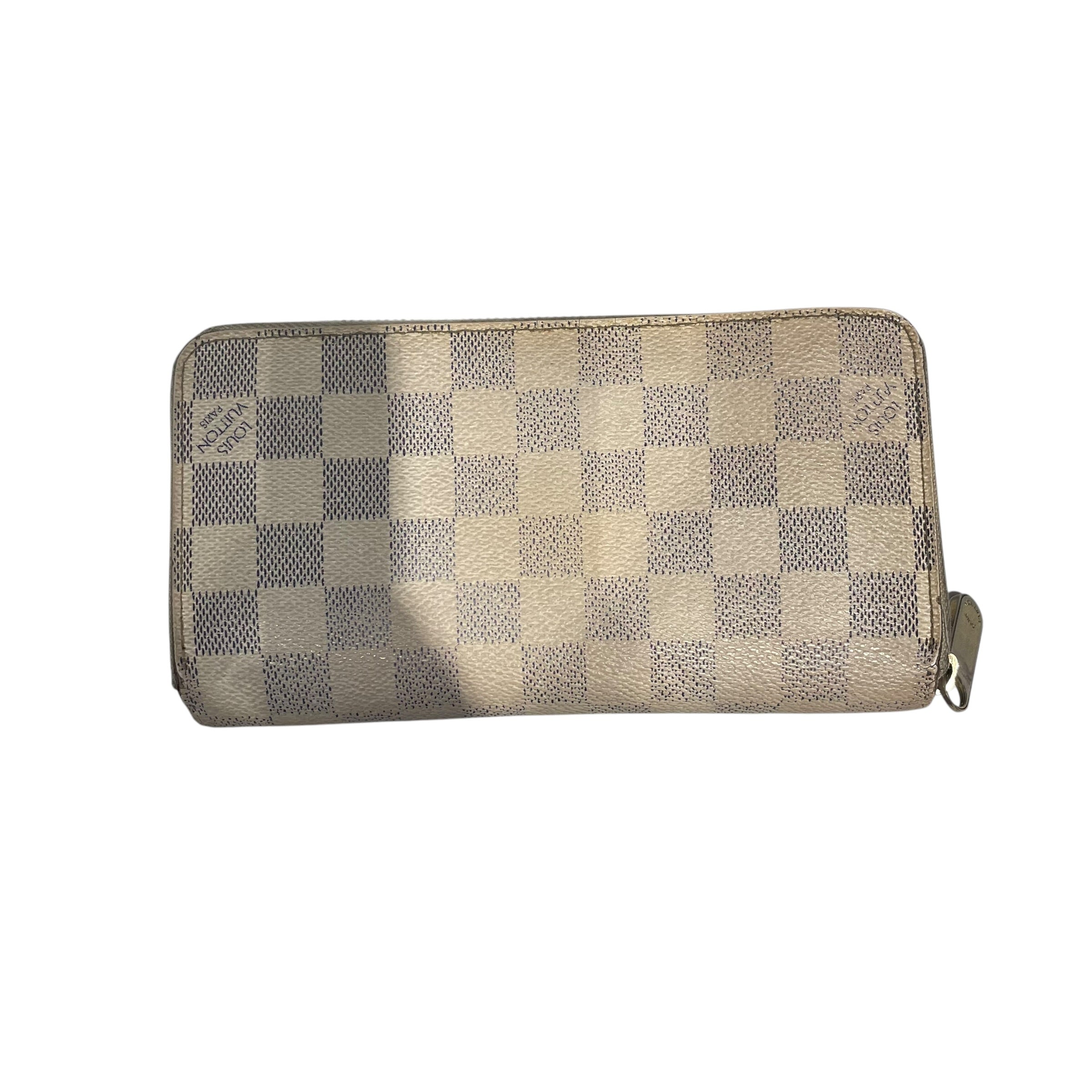 LOUIS VUITTON/Long Wallet/Leather/WHT/L's/Damier Azur Zippy view 7