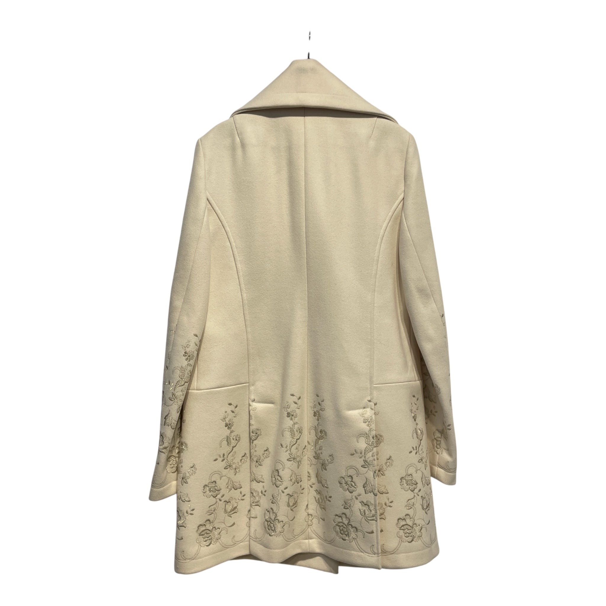 PATRIZIA PEPE/Coat/44/Floral Pattern/Wool/CRM/DOUBLE BREASTED W/ EMBROIDERY view 2