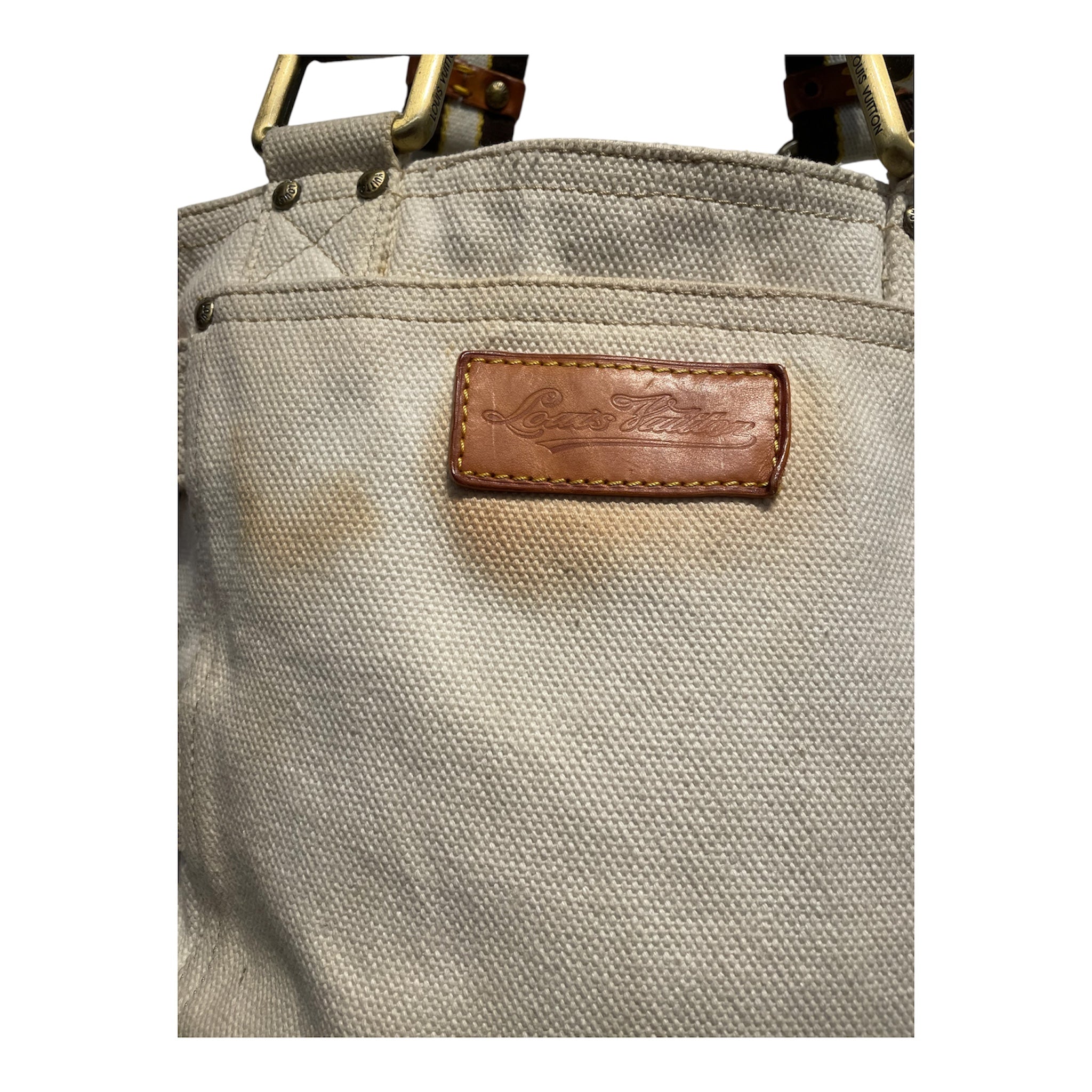 LOUIS VUITTON/Tote Bag/Cotton/CRM/2008 globe shopper view 3