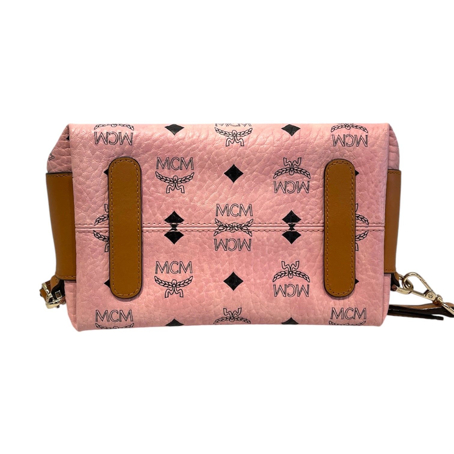 MCM/Backpack/All Over Print/Leather/PNK/mini backpack view 5