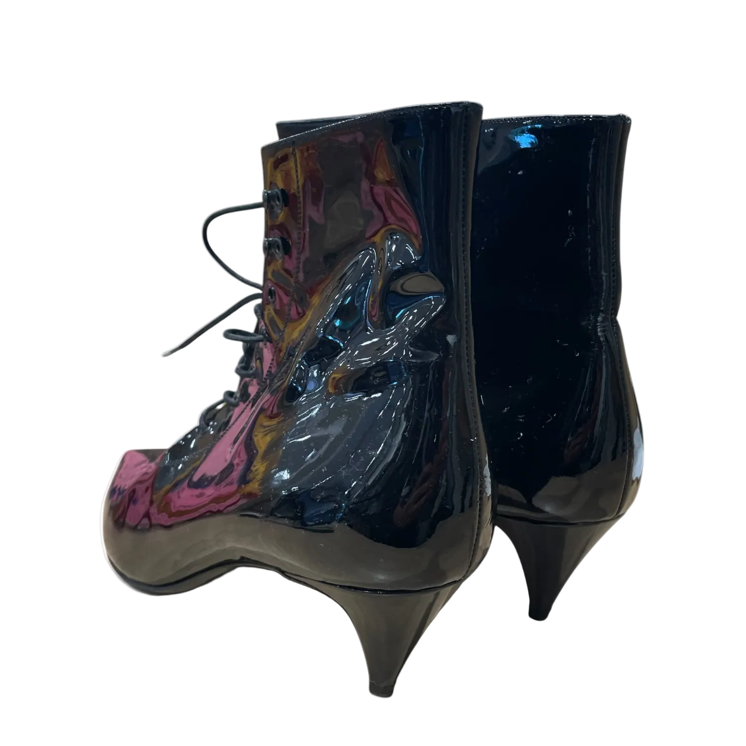SAINT LAURENT/Lace Up Boots/EU 39.5/Leather/BLK/2014 RTW BOOTS view 3