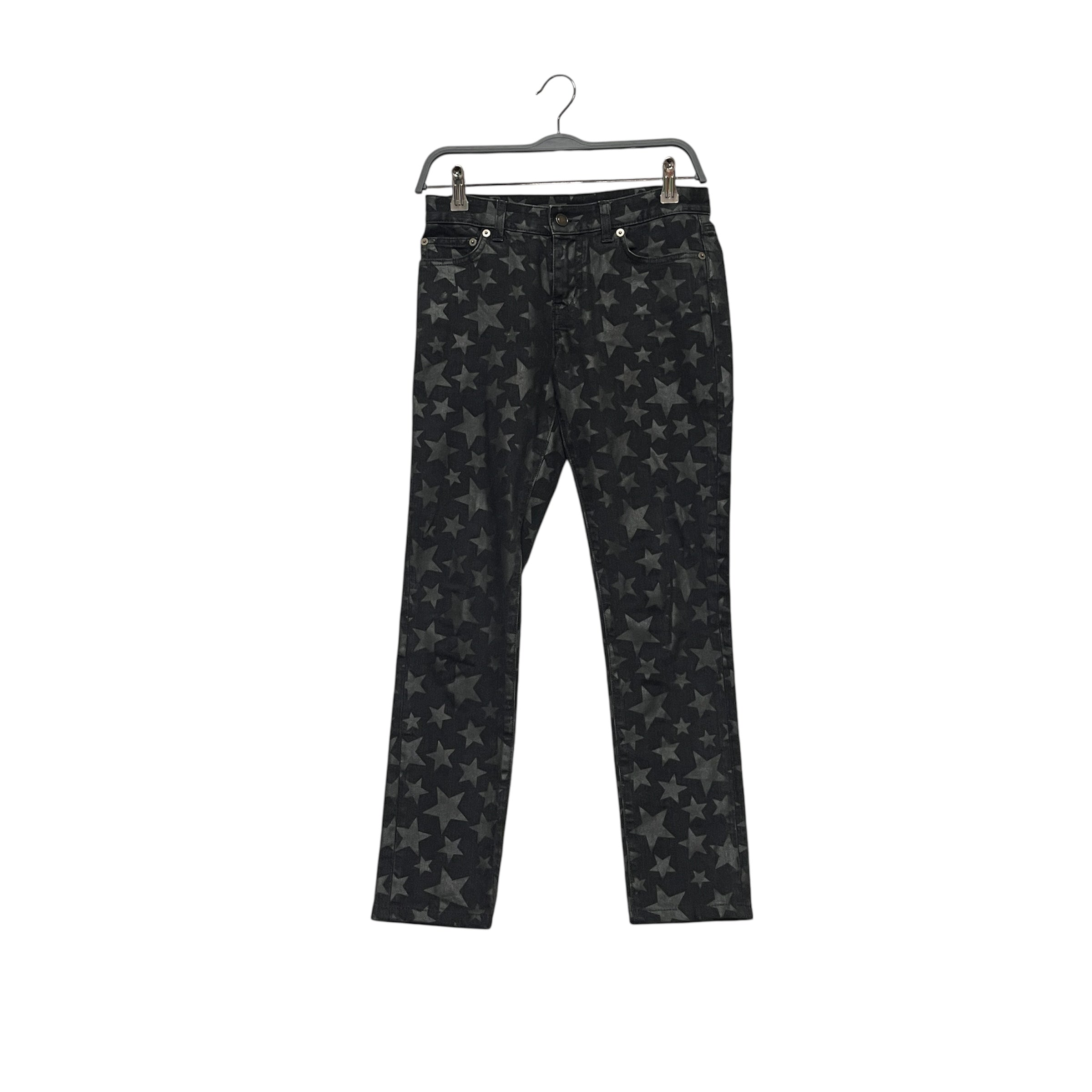 SAINT LAURENT/Skinny Pants/27/All Over Print/Denim/BLK/HEDI SLIMANE SS16 STAR PRINT view 1
