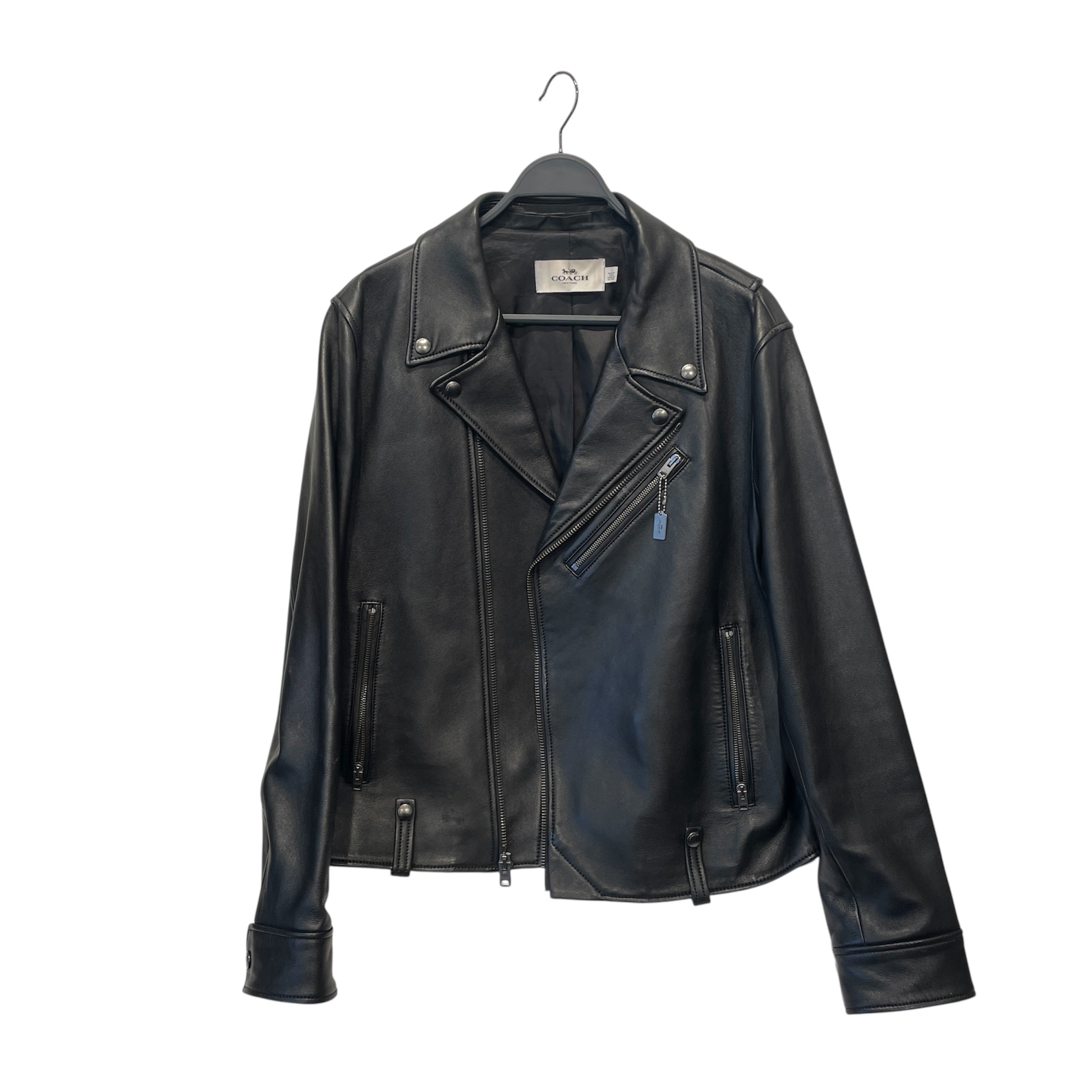 COACH/Riders Jkt (S)/M/Leather/BLK/ view 1