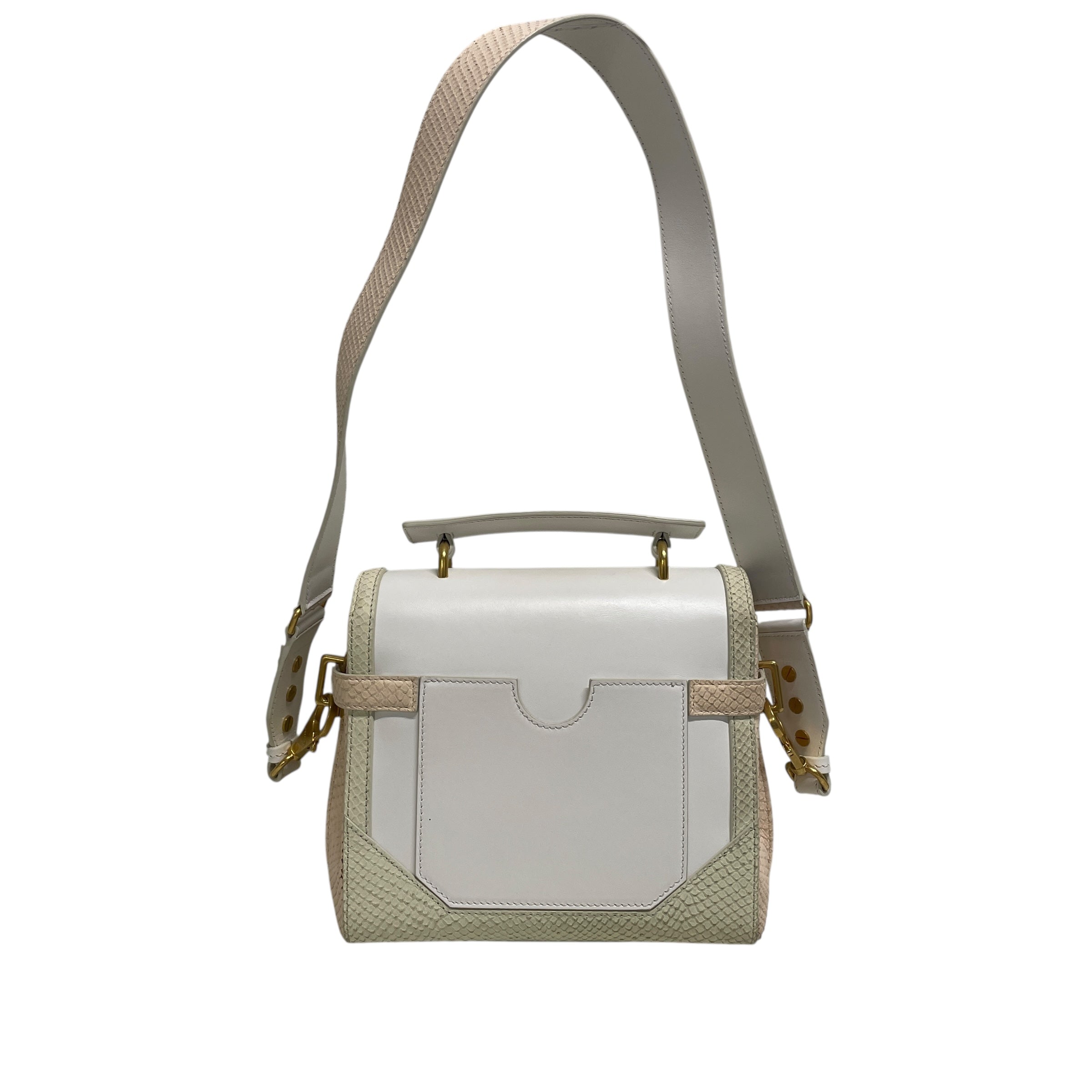 BALMAIN/Bag/Border/Leather/MLT/PASTEL GREEN/BEIGE/ GOLD LOGO view 2