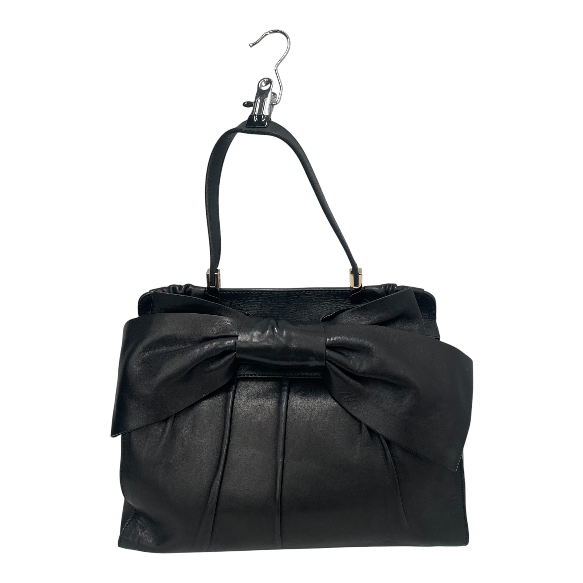 VALENTINO GARAVANI/Hand Bag/Leather/BLK/APHRODITE BIG BOW view 1
