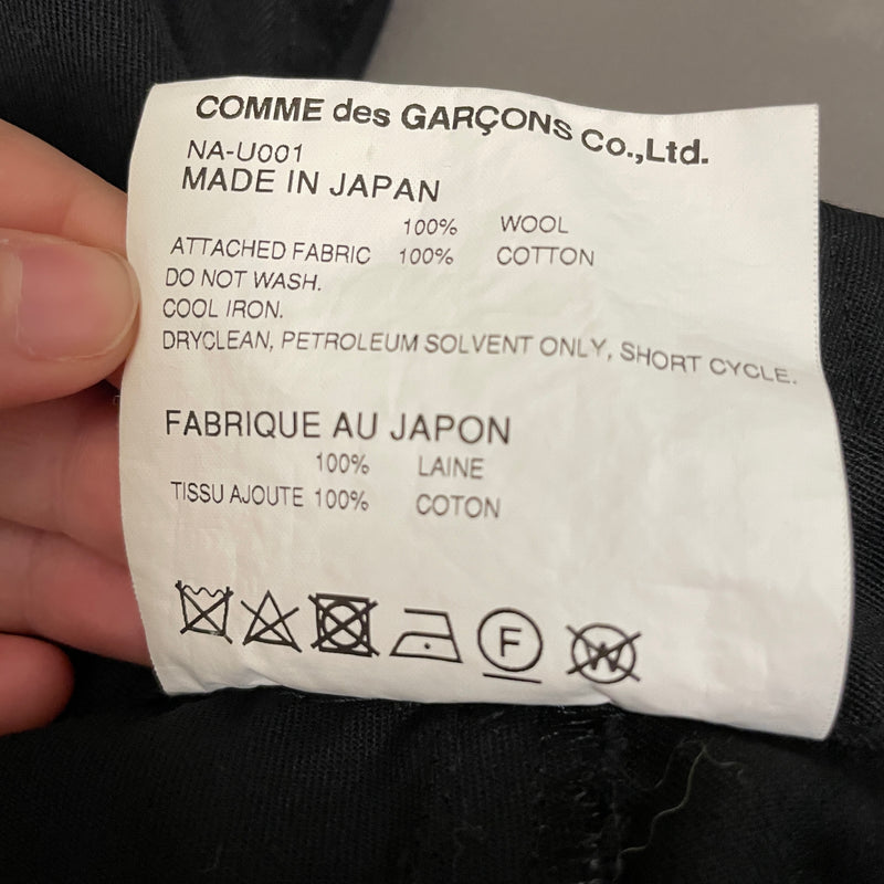 COMME des GARCONS GIRL/Overall/XS/Wool/BLK/Gabardine Pinafore Overalls