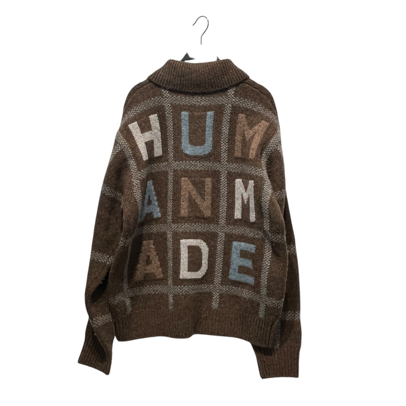 HUMAN MADE/Hoodie/L/Wool/BRW/