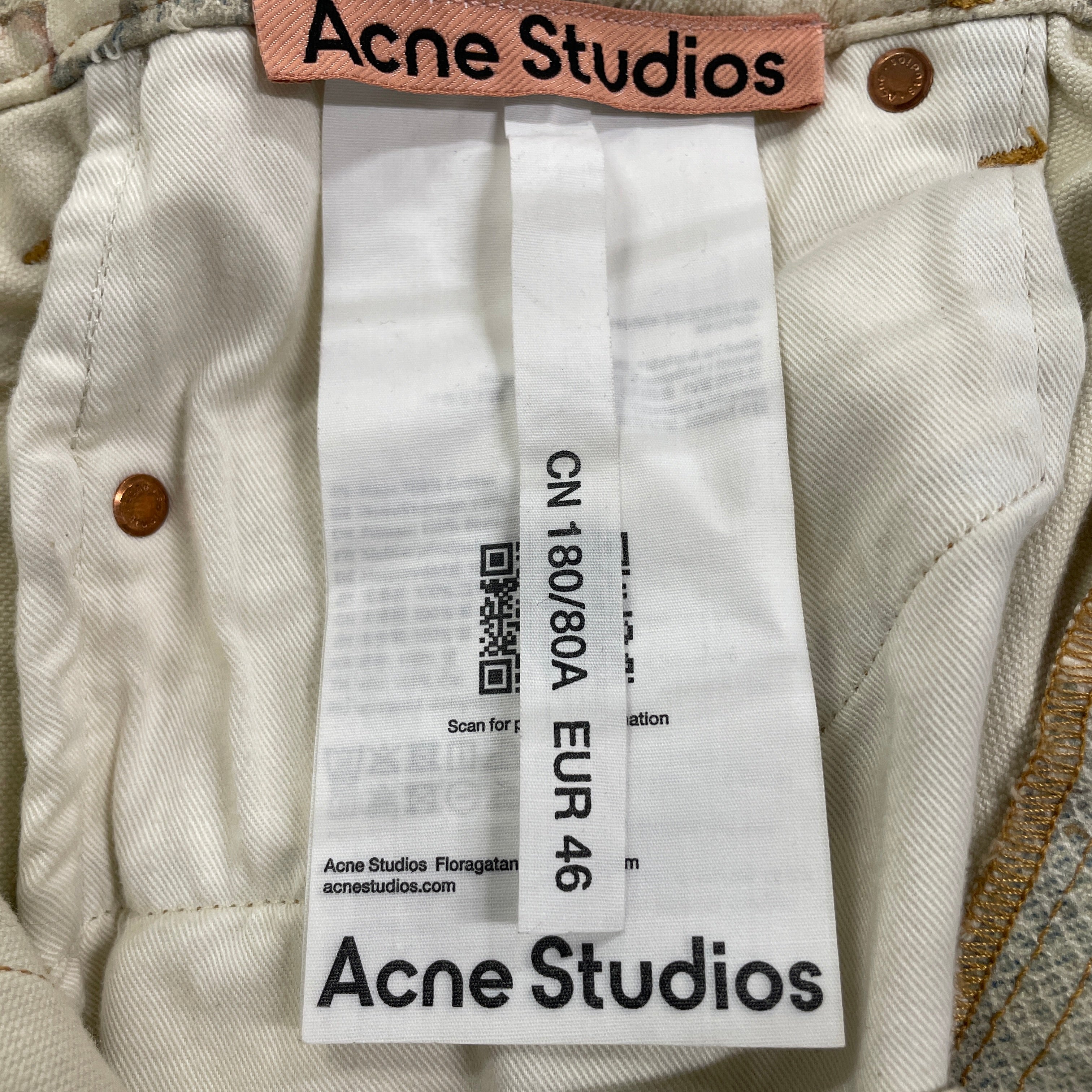 Acne Studios/Straight Pants/46/Cotton/MLT/All Over Print/LACE/KEYCHAIN view 3