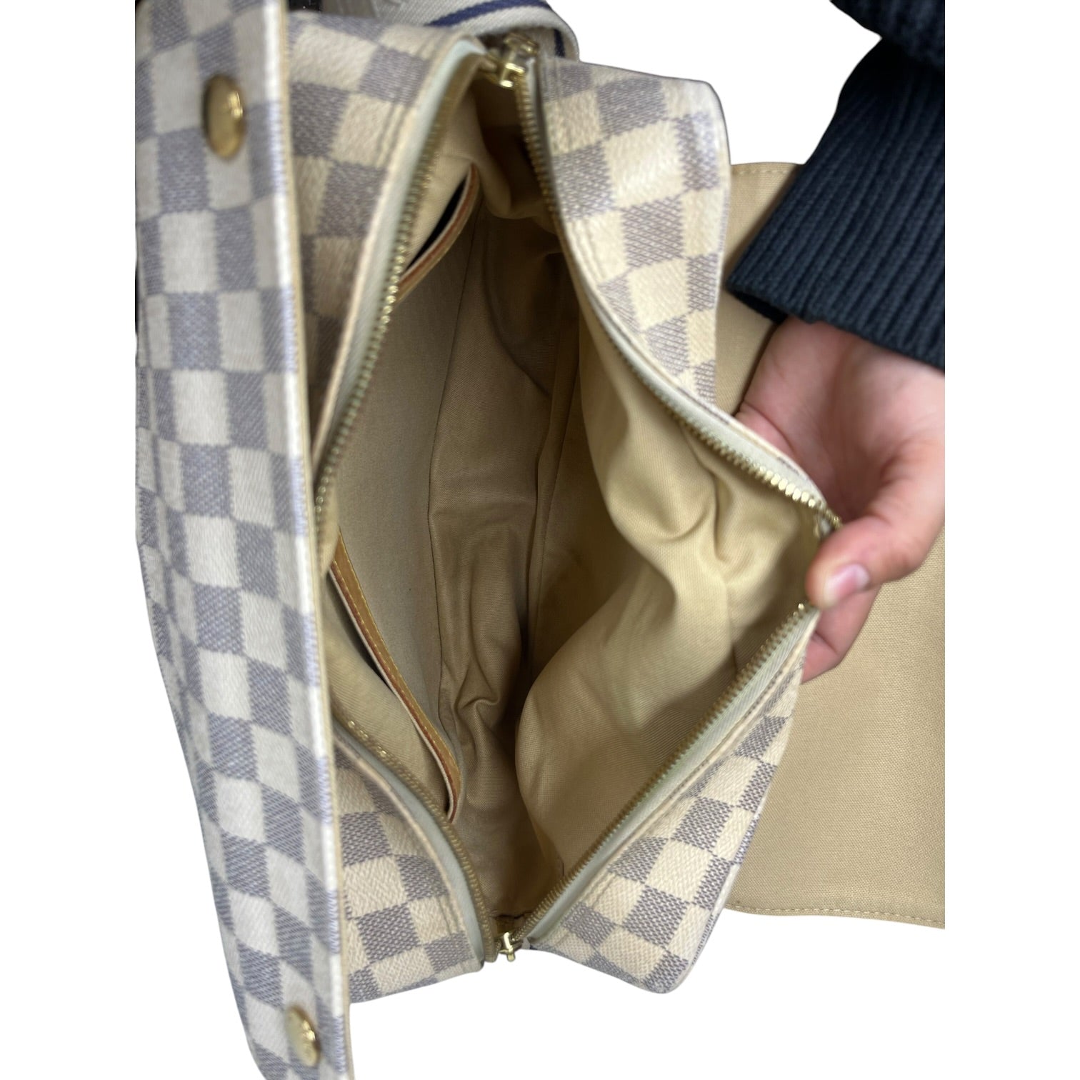 LOUIS VUITTON/Cross Body Bag/Monogram/Leather/CRM/Azur Naviglio view 3