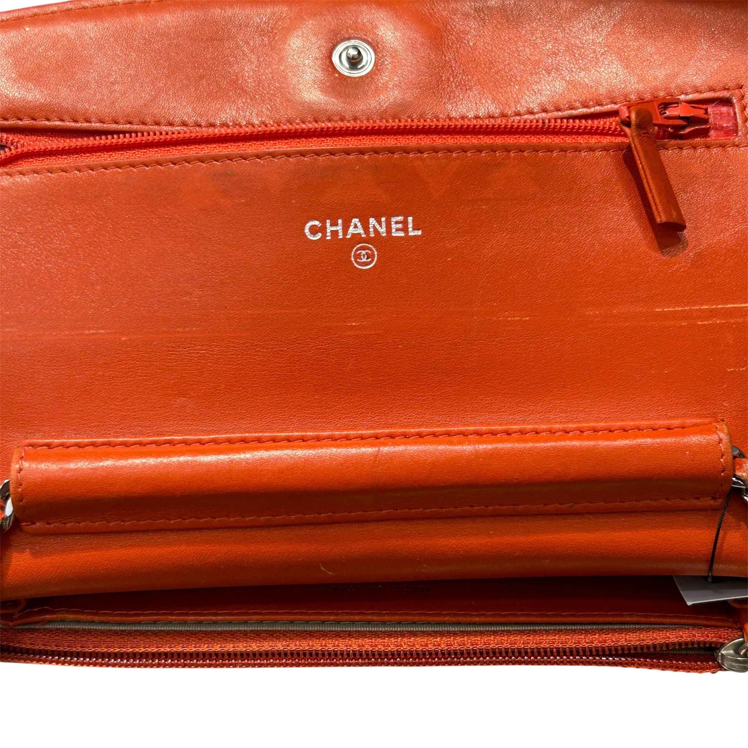 CHANEL/Cross Body Bag/Leather/ORN/BRILLIANT QUILTED WALLET view 4