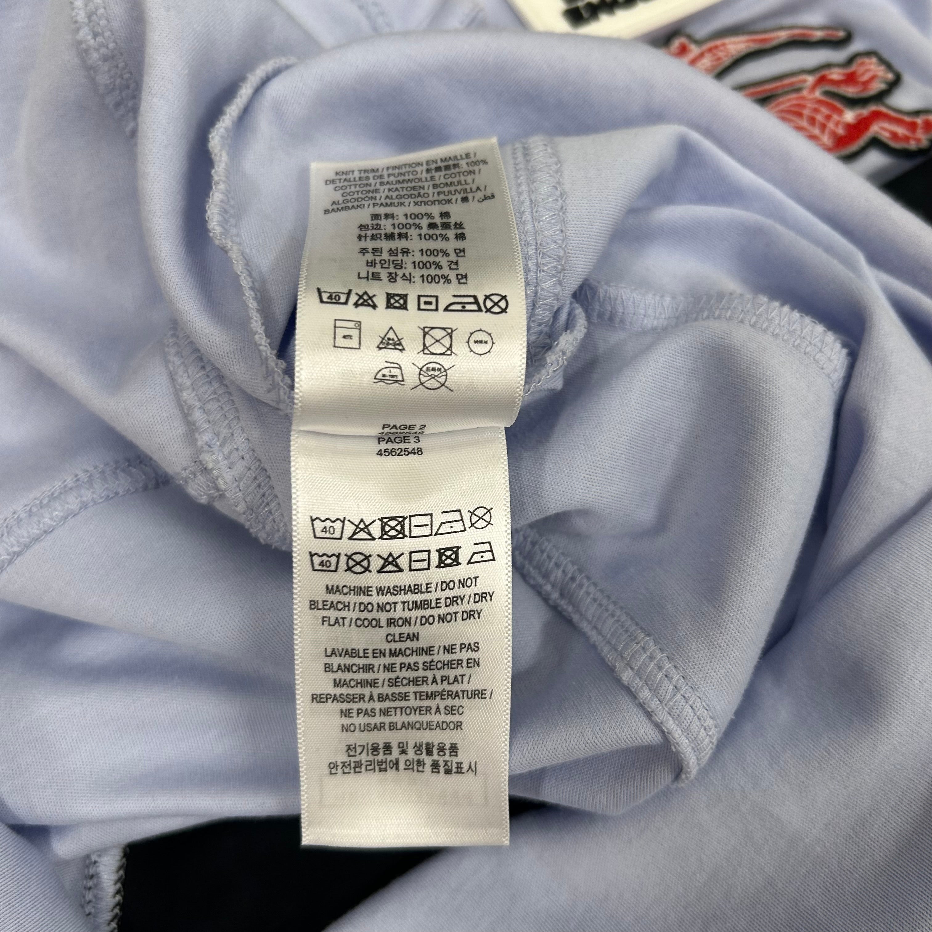 BURBERRY/Blouse/XS/Cotton/BLU/COLORBLOCK POLO view 4