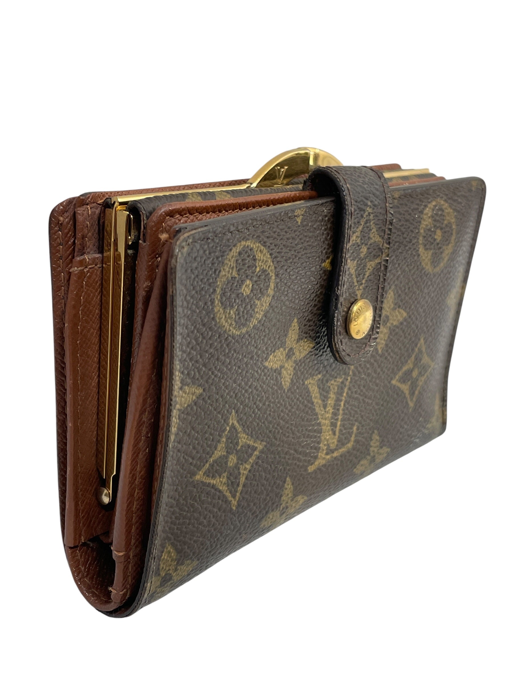 LOUIS VUITTON/Wallet/Monogram/Leather/BRW/L's/Vintage French Purse view 3