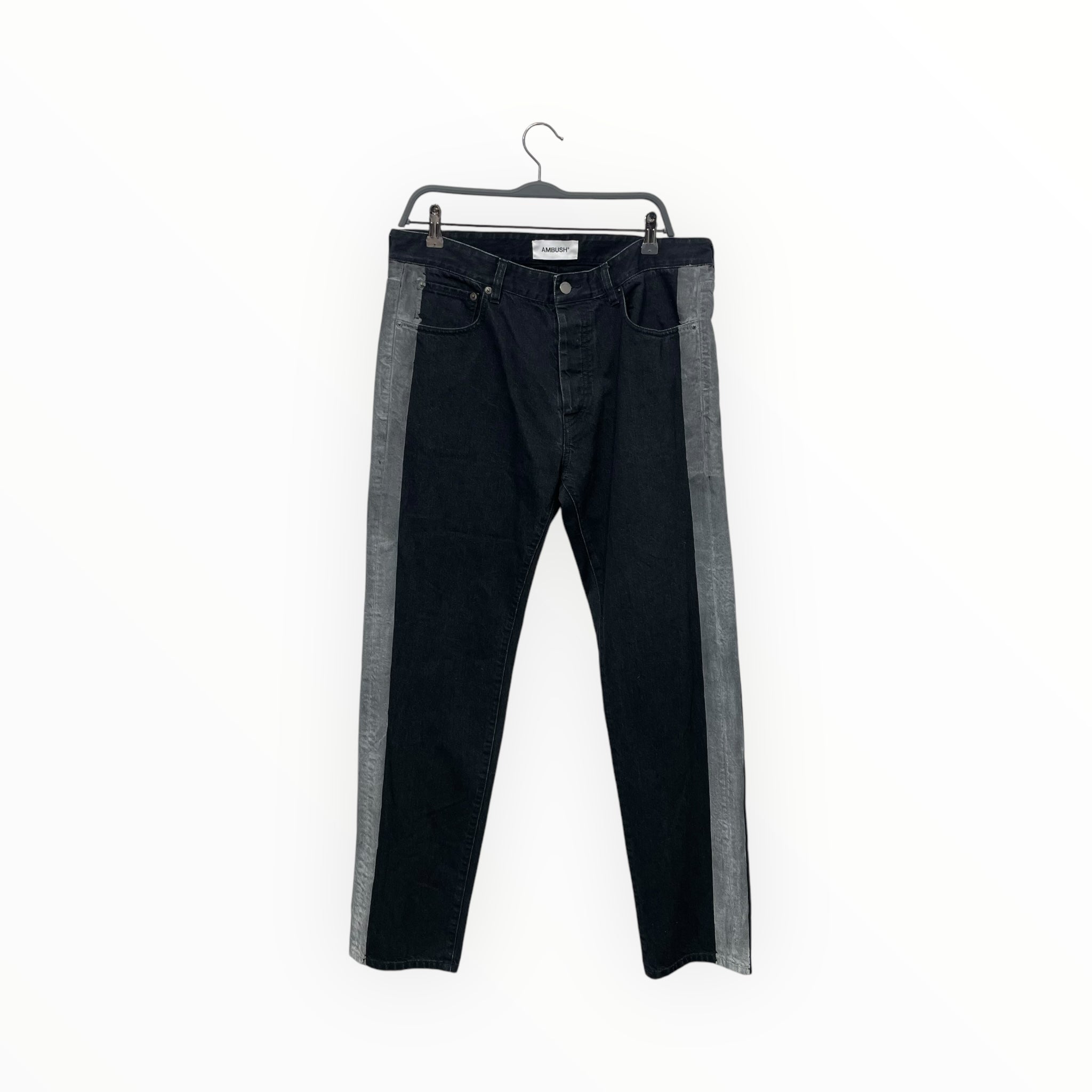 AMBUSH/Straight Pants/3/Cotton/BLK/Button Fly/Stripe/PANTED STRIPE view 1
