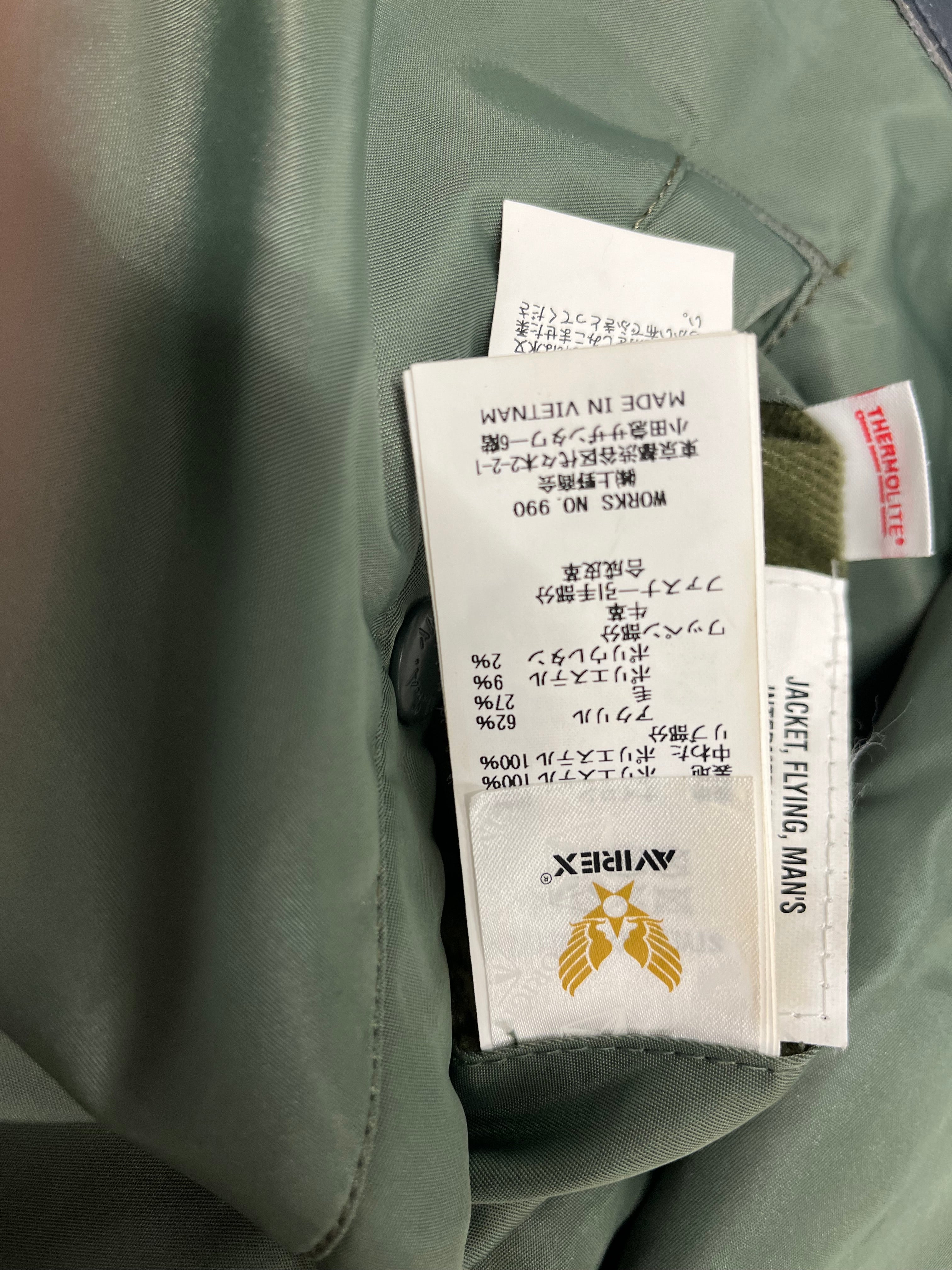 AVIREX/Flight Jkt/M/Nylon/KHK/Single Breasted/MA-1 FLIGHT JACKET view 4