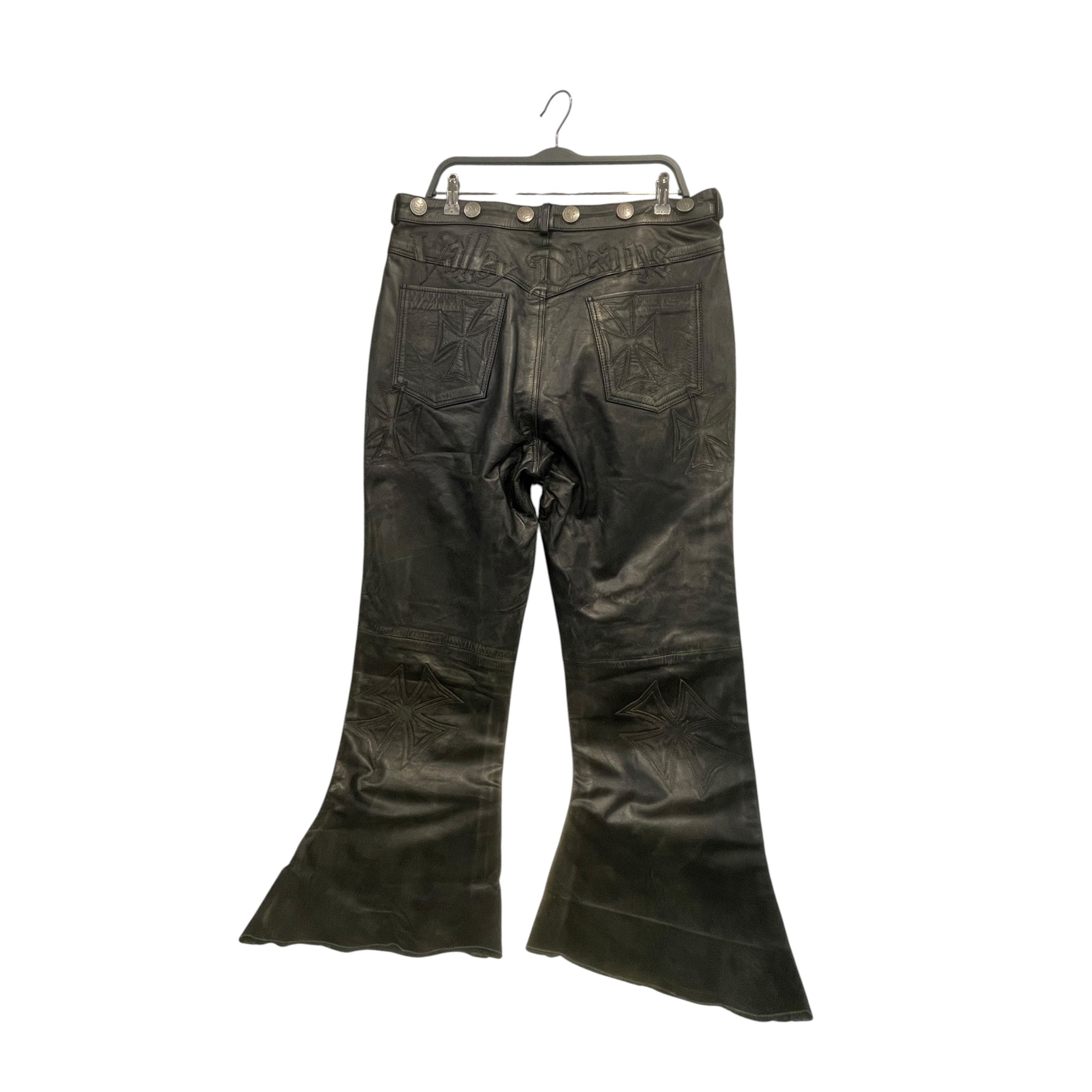 vale forever/Bootcut Pants/36/Leather/BLK/cross on crotch view 2