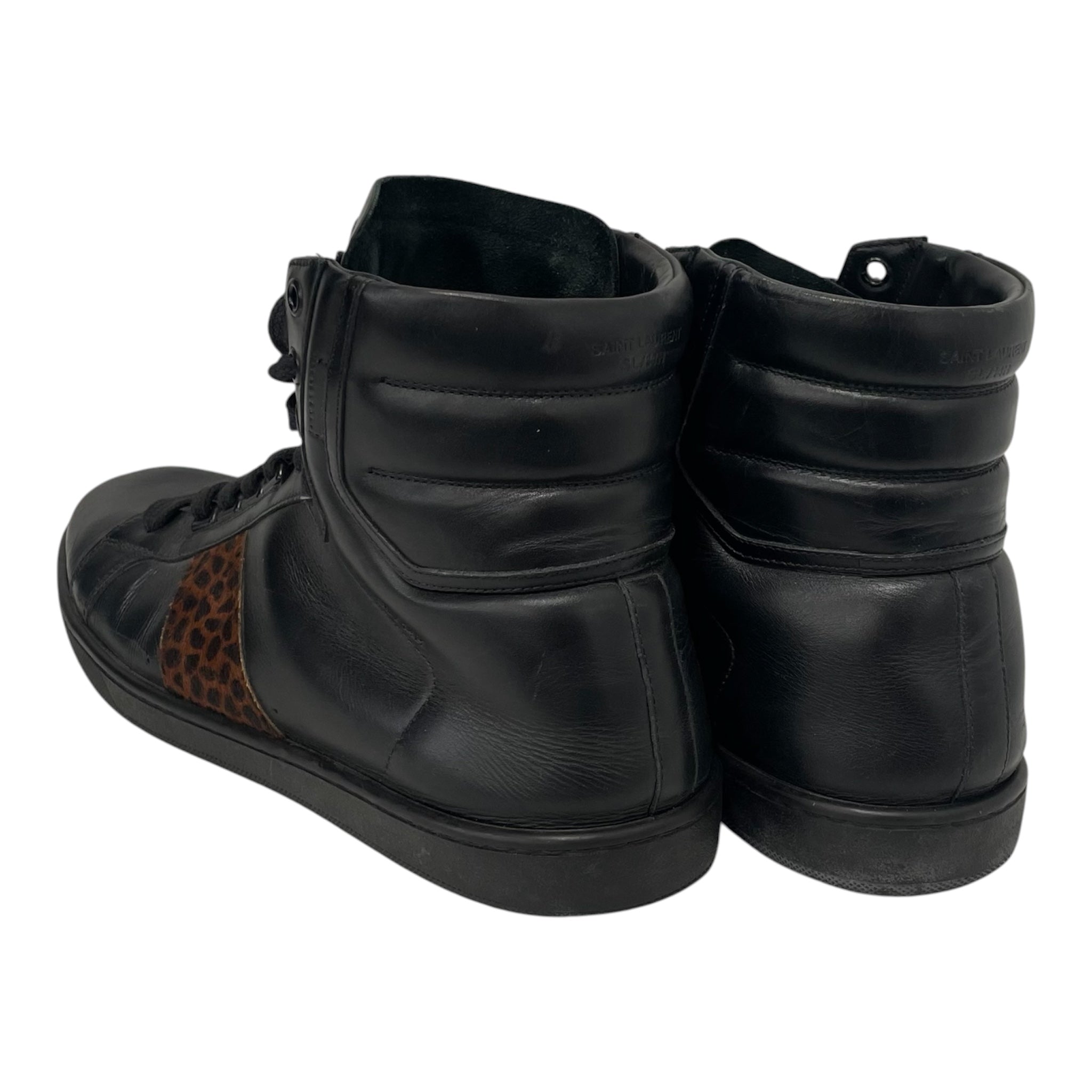 SAINT LAURENT/Hi-Sneakers/US 11/Leather/BLK/ANIMALSTRIPE view 3