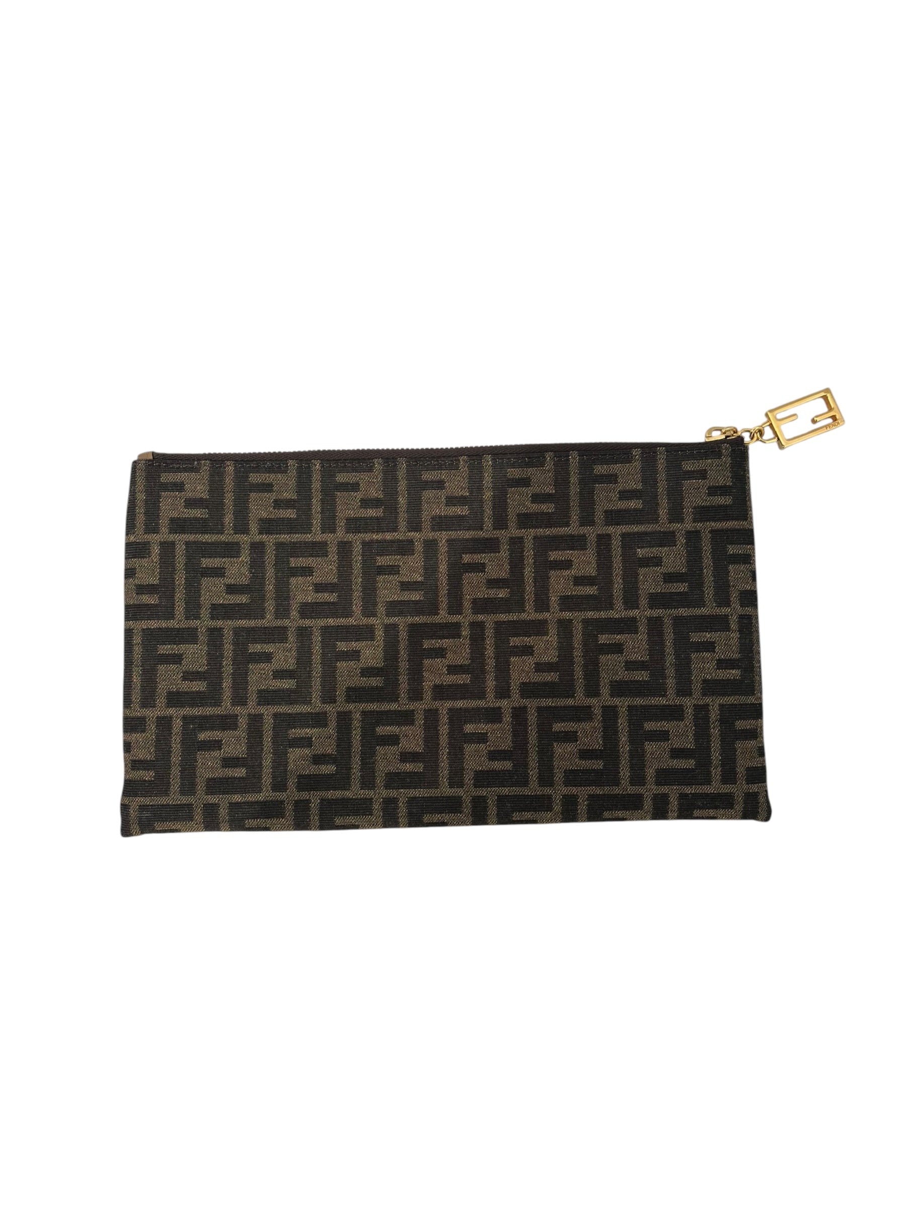 FENDI/Pouch/Monogram/Cotton/BRW/ZUCCA POUCH W/ CARD HOLDERS view 1