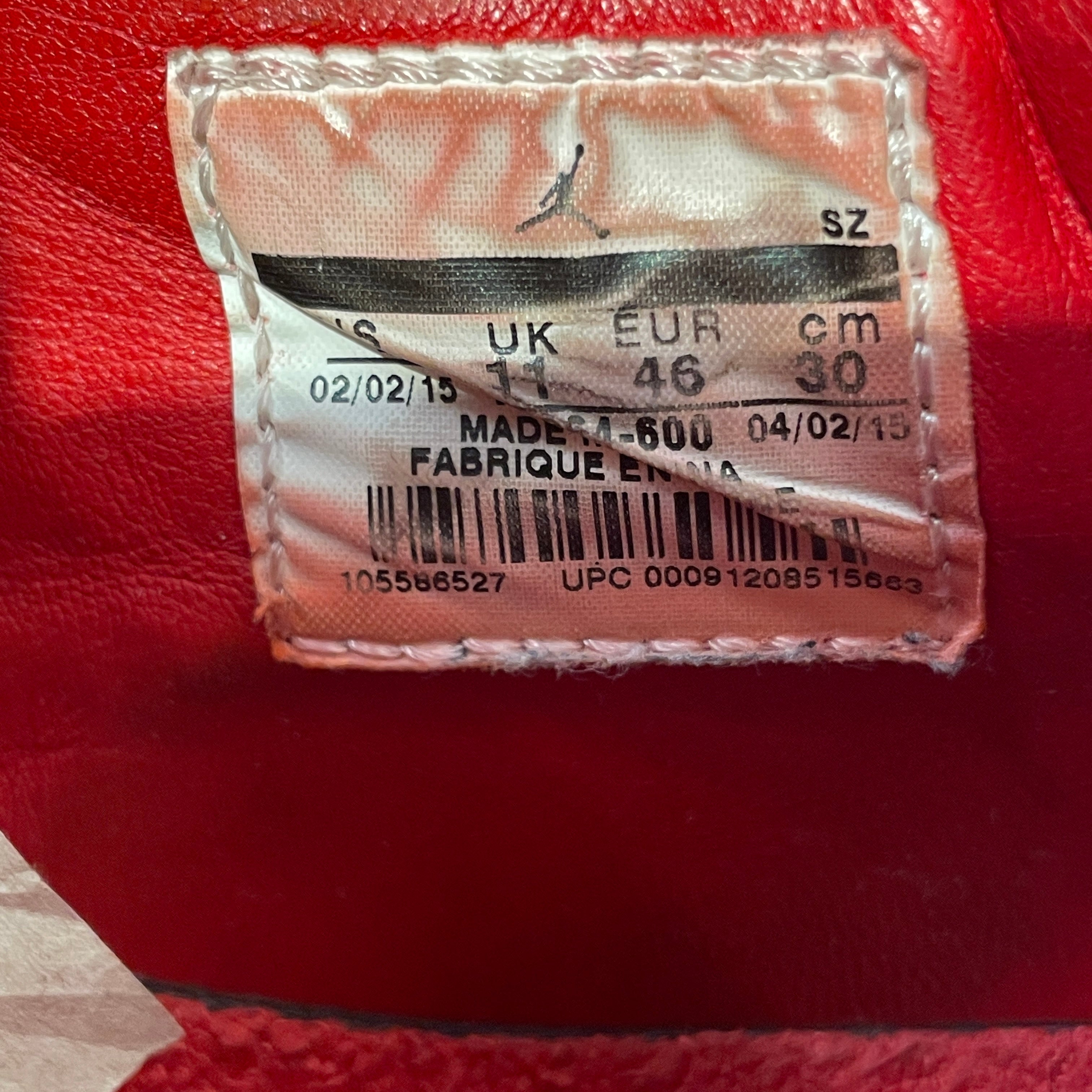 NIKE/Low-Sneakers/US 12/Leather/RED/JORDAN 4 "LAB4 RED" view 3