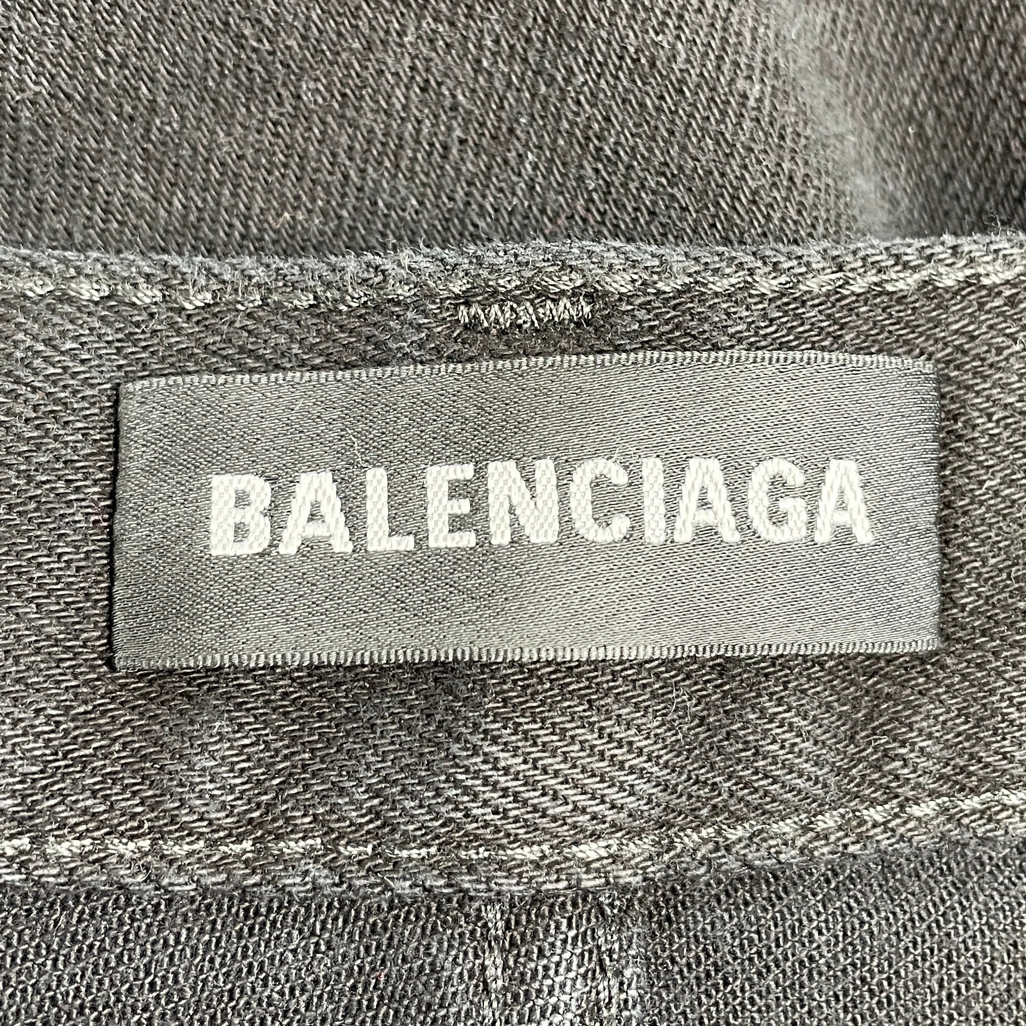 BALENCIAGA/Straight Pants/33/Denim/BLK/2021 SKINNY STRAIGHT view 3