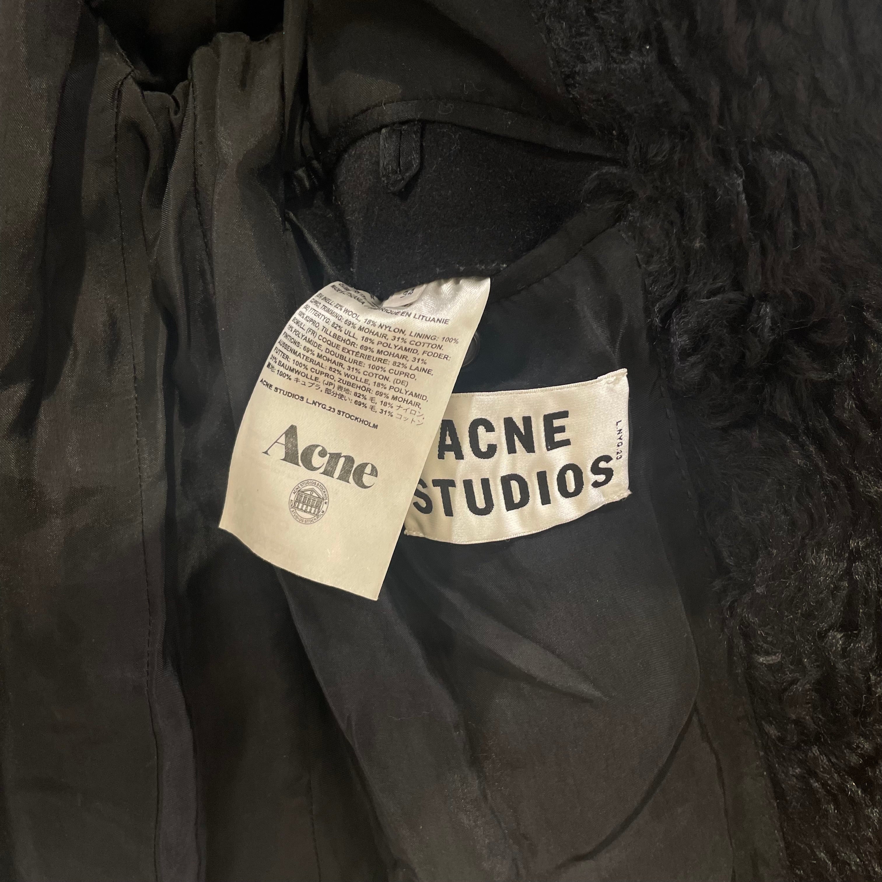 Acne Studios/Souvenir Jkt/34/Wool/BLK/RN#131738/ FUR BODY view 3