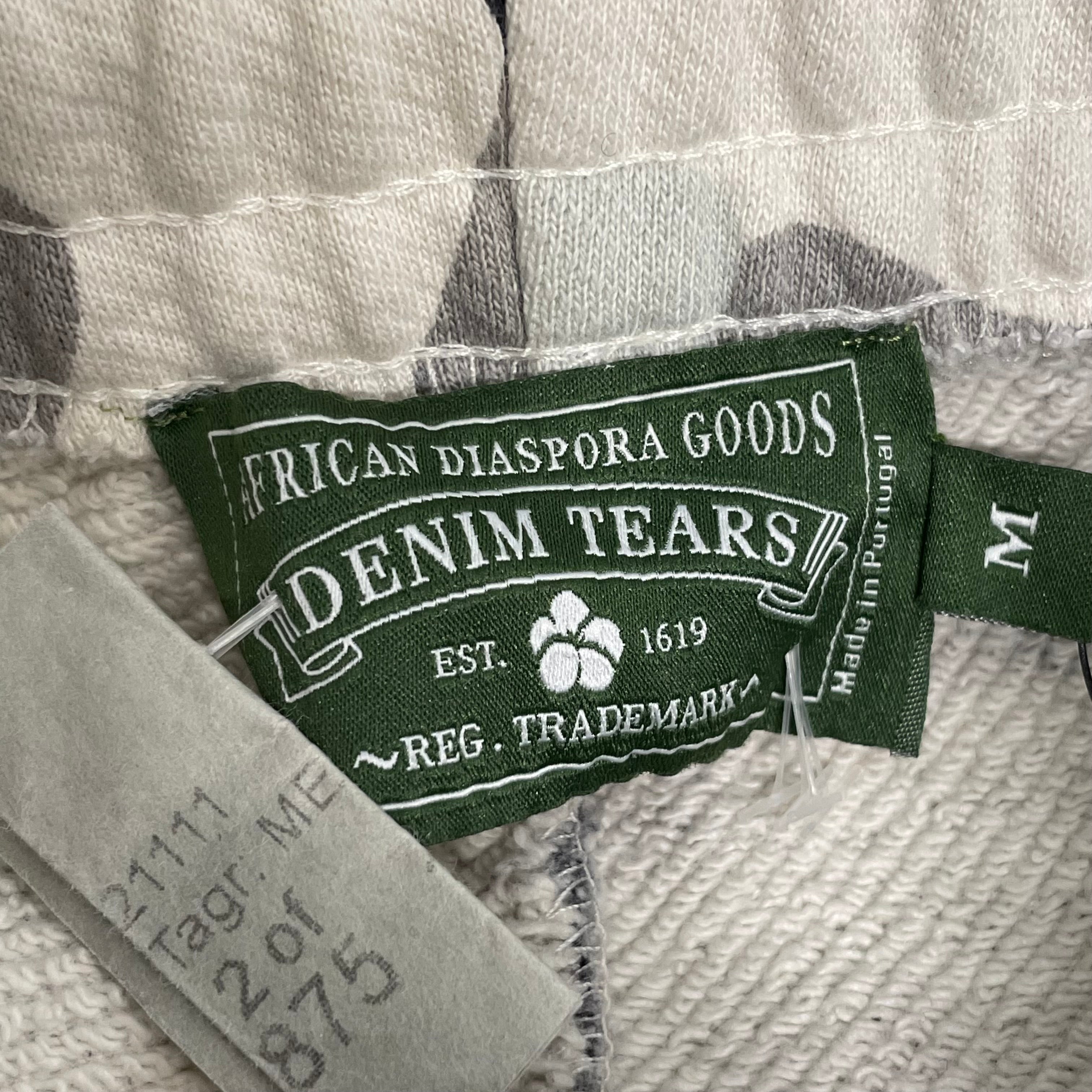 DENIM TEARS/Pants/M/Cotton/WHT/Camouflage/Cuffed White Camo Sweats view 4