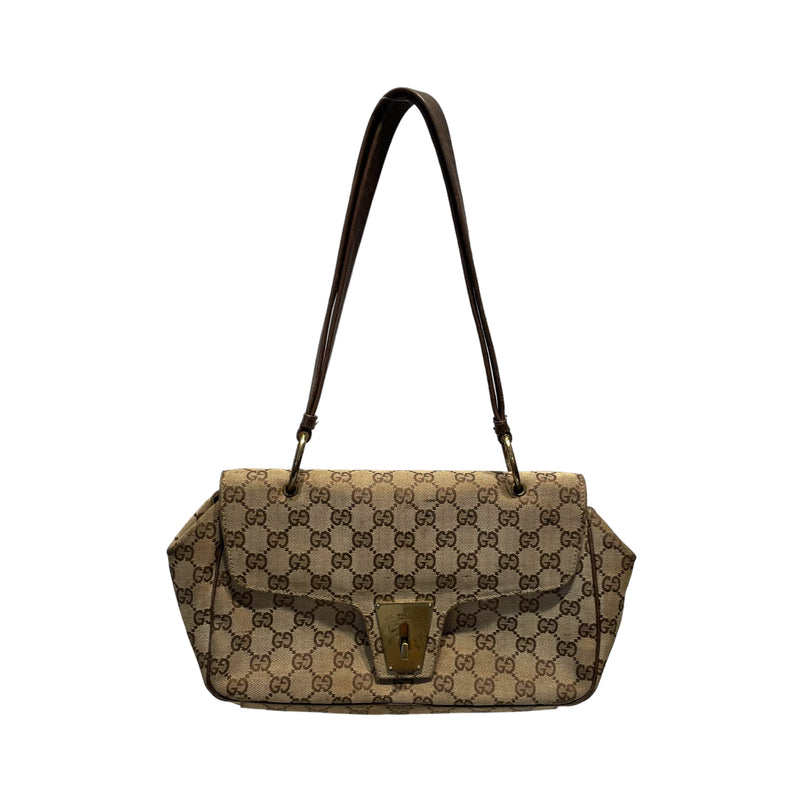 GUCCI/Hand Bag/Monogram/Cotton/KHK/90643