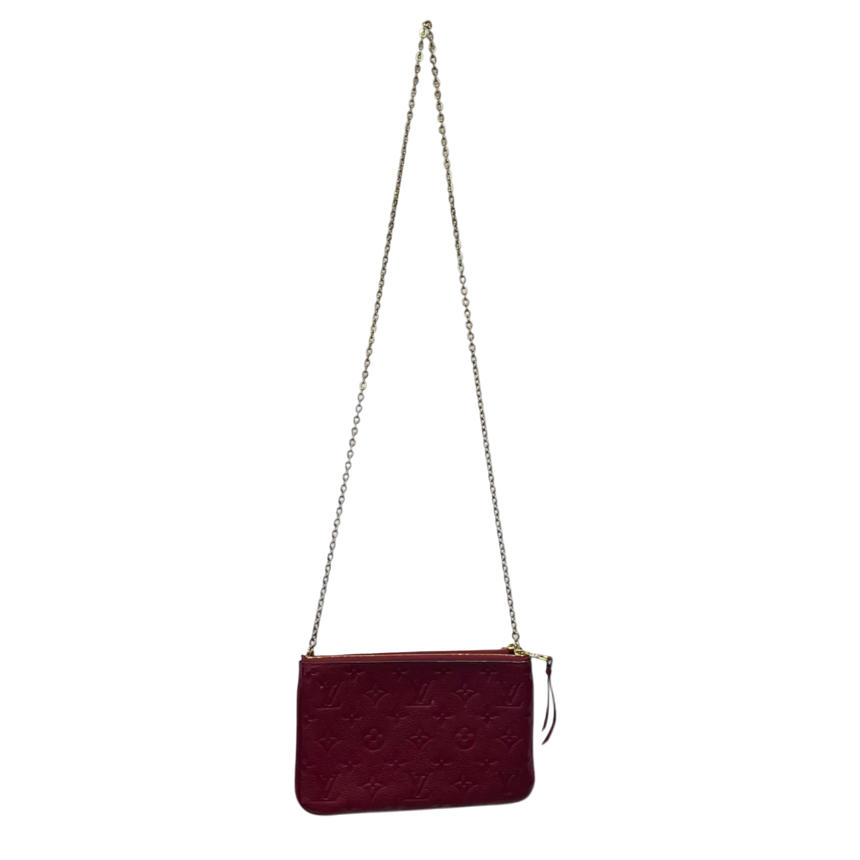 LOUIS VUITTON/Cross Body Bag/Leather/RED/Empreinte Pochette view 1