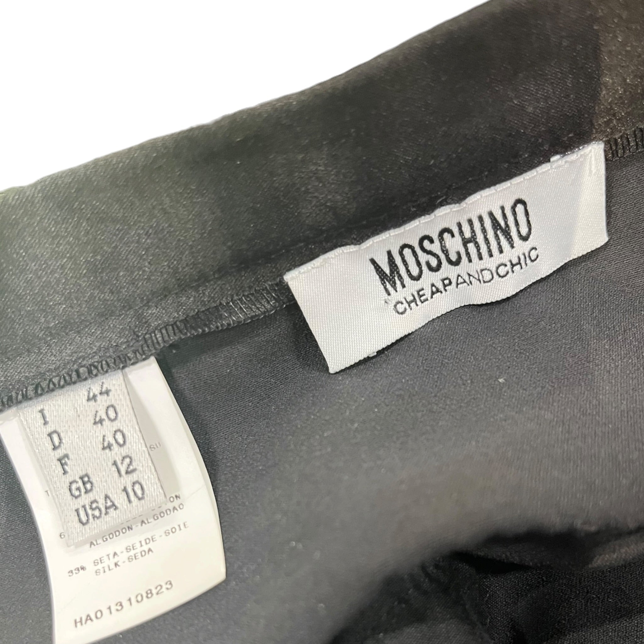 MOSCHINO CHEAP & CHIC/Skirt/10/Cotton/BLK/embroidery view 3