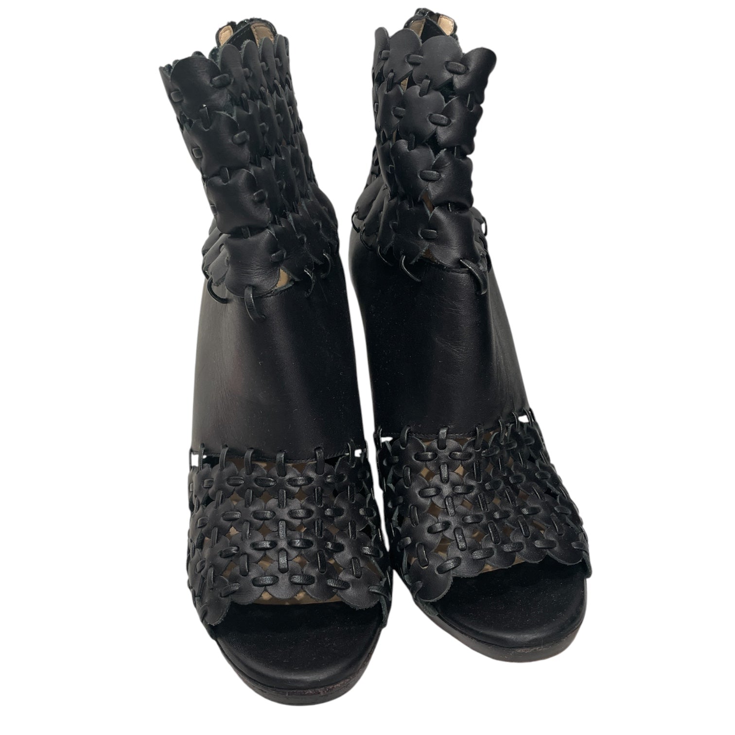 Christian Louboutin/Heels/EU 36.5/Leather/BLK/Open-Toe/ view 4