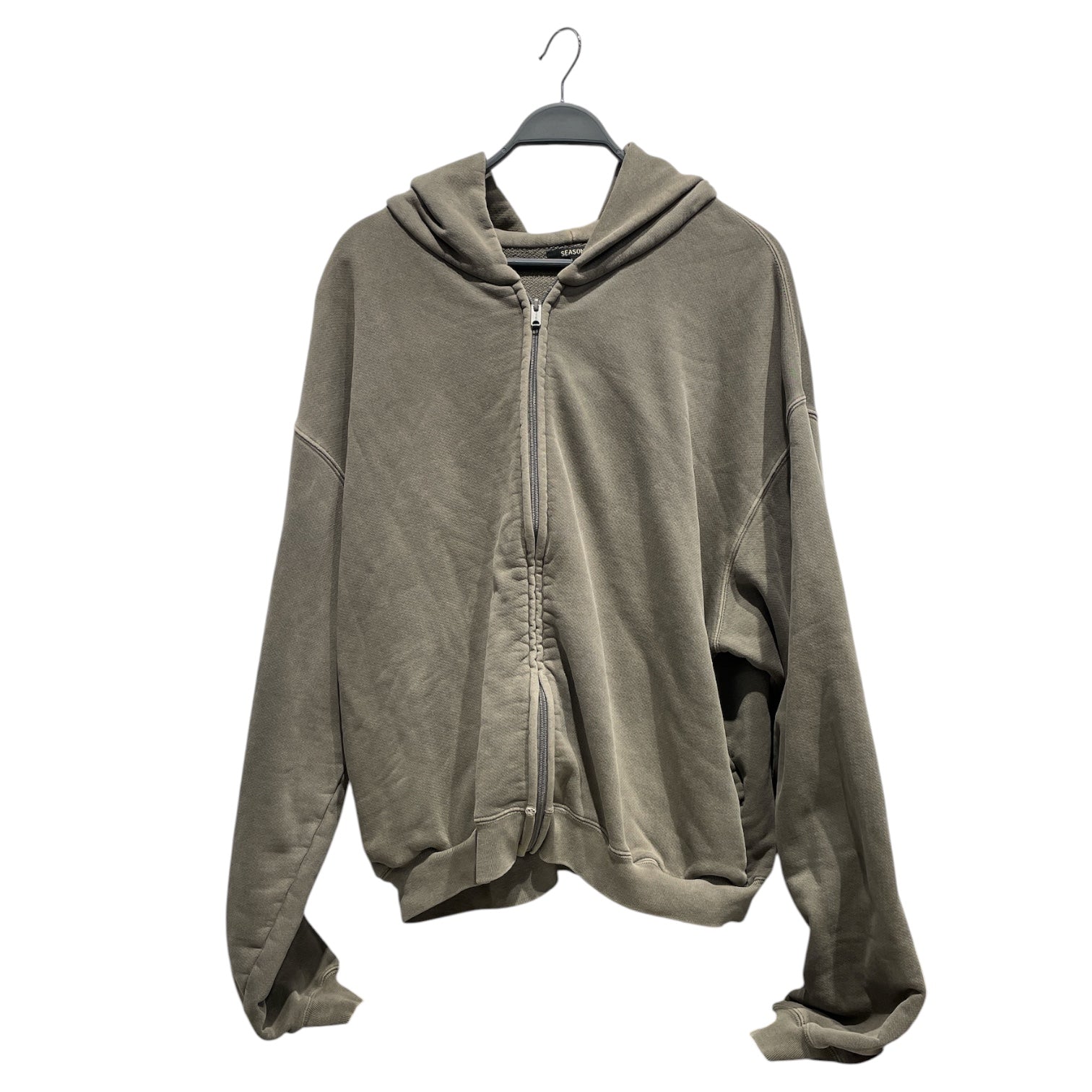 YEEZY/Zip Up Hoodie/Cotton/KHK/ view 1