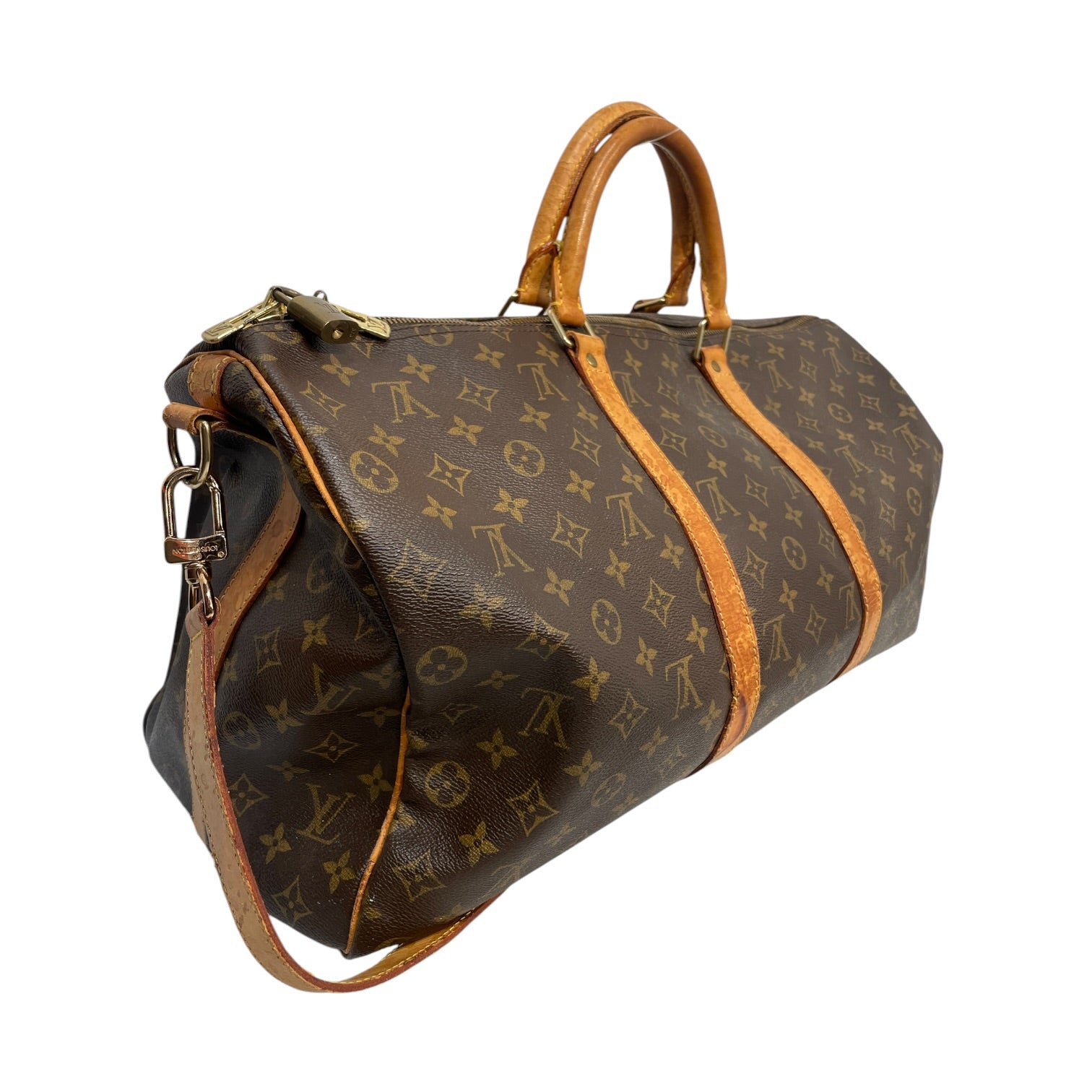 LOUIS VUITTON/Luggage/Monogram/Leather/BRW/Keepball Luggage 55 view 3