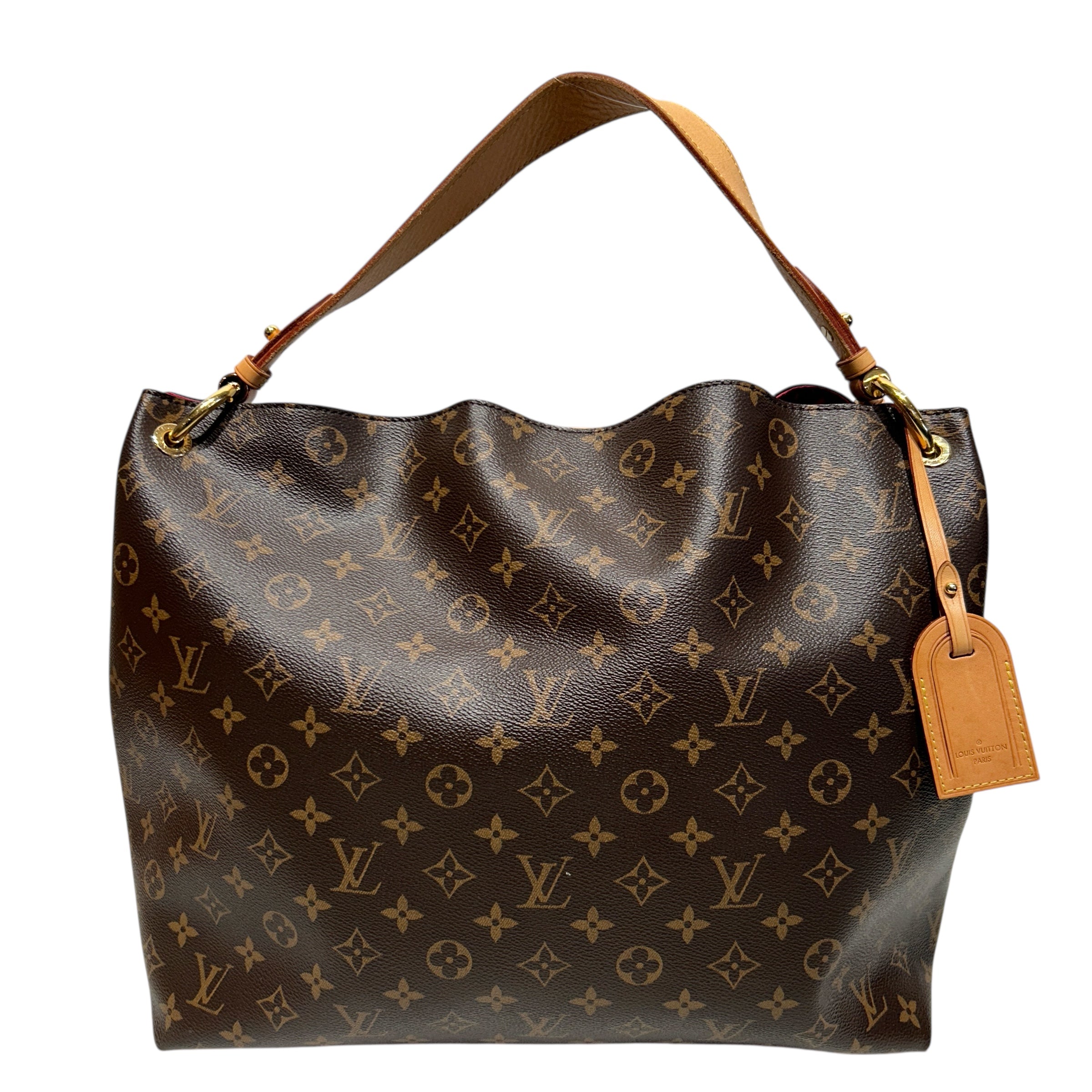 LOUIS VUITTON/Hand Bag/Monogram/Leather/BRW/GRACEFUL MM MONOGRAM view 2
