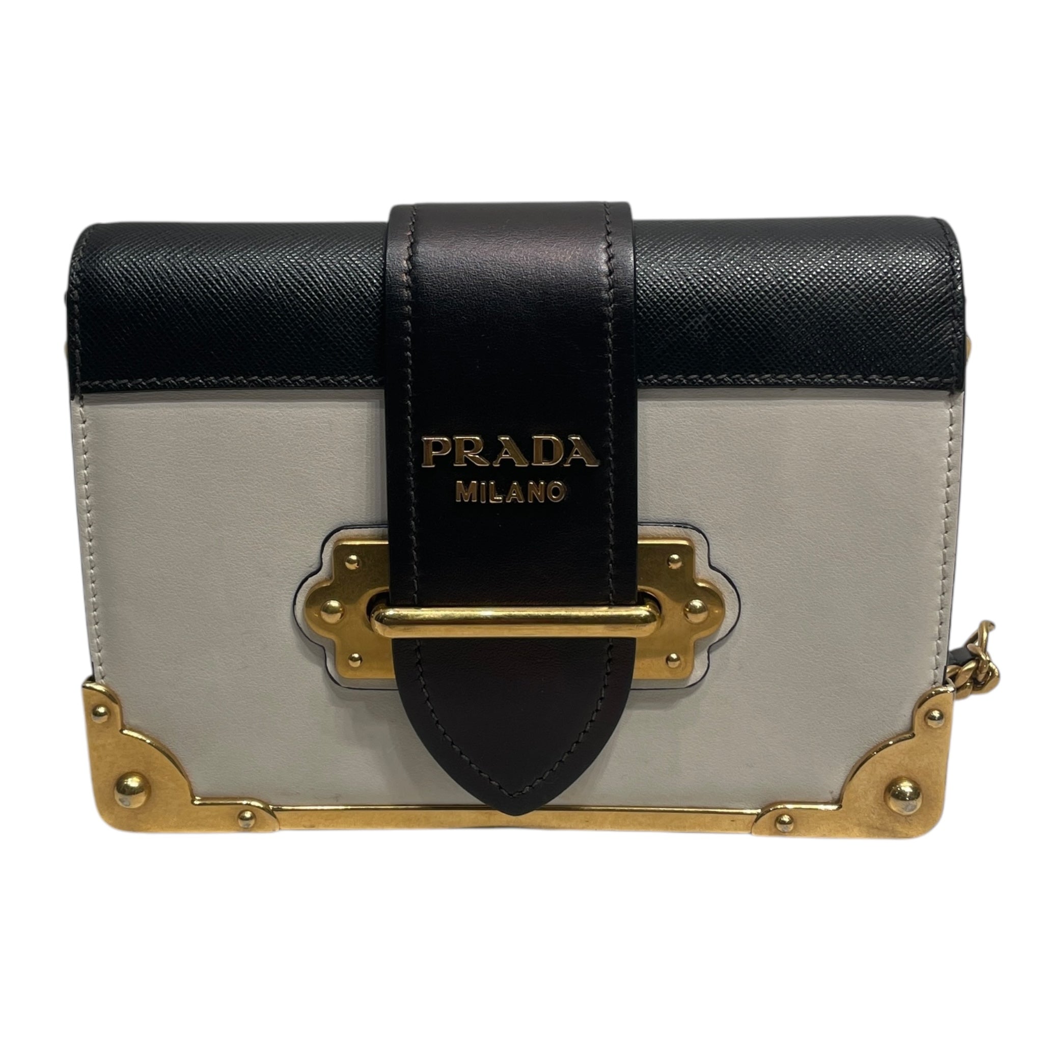 PRADA/Cross Body Bag/Leather/WHT/CAHIER CALFSKIN view 1